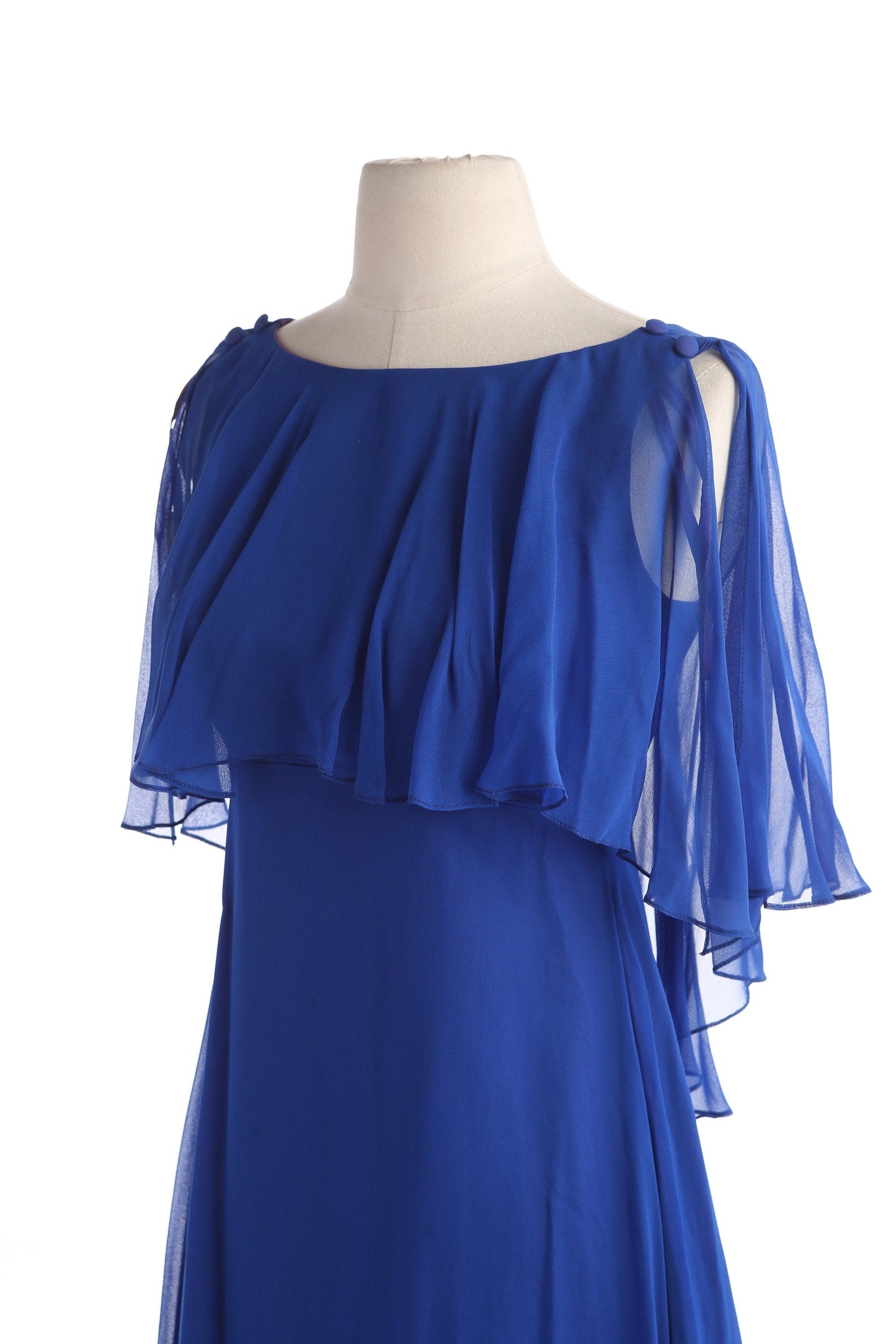 Vintage Women's Blue Long Evening Dress