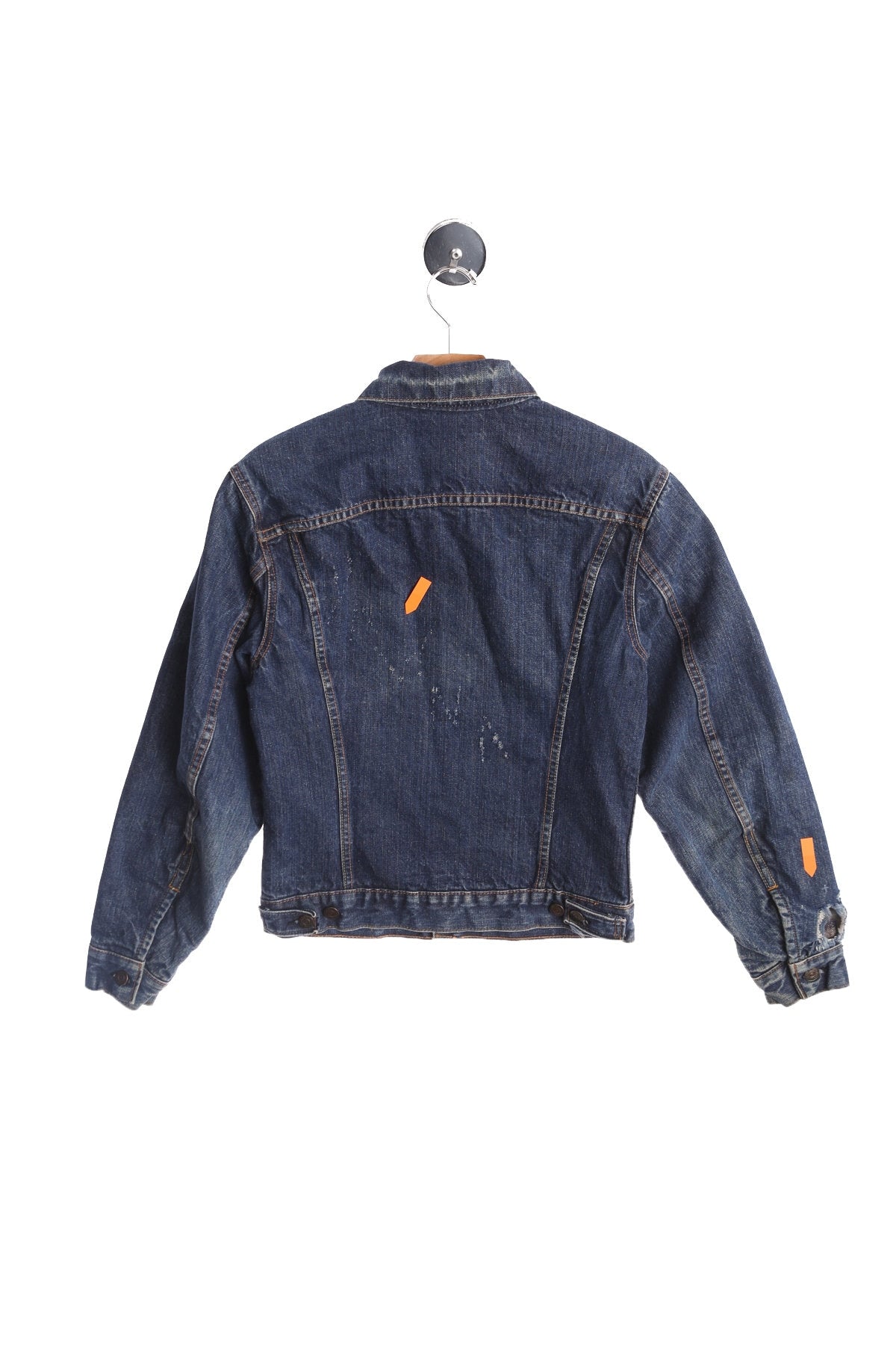 Trucker Denim Jacket / Levi's / Blue / dark Wash / 1970s - 1980s / Flannel Lining