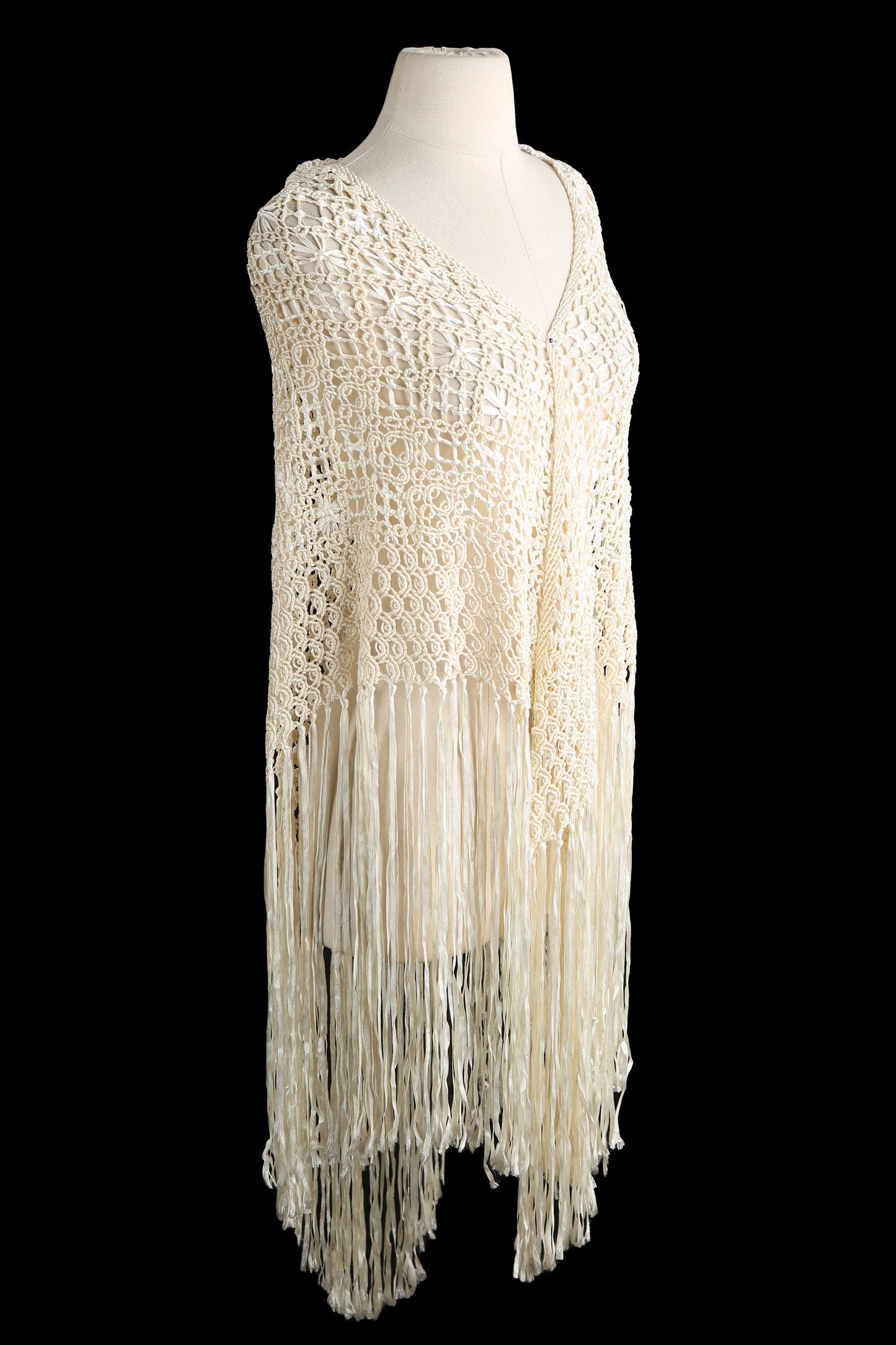 Vintage Women's Crochet Shawl