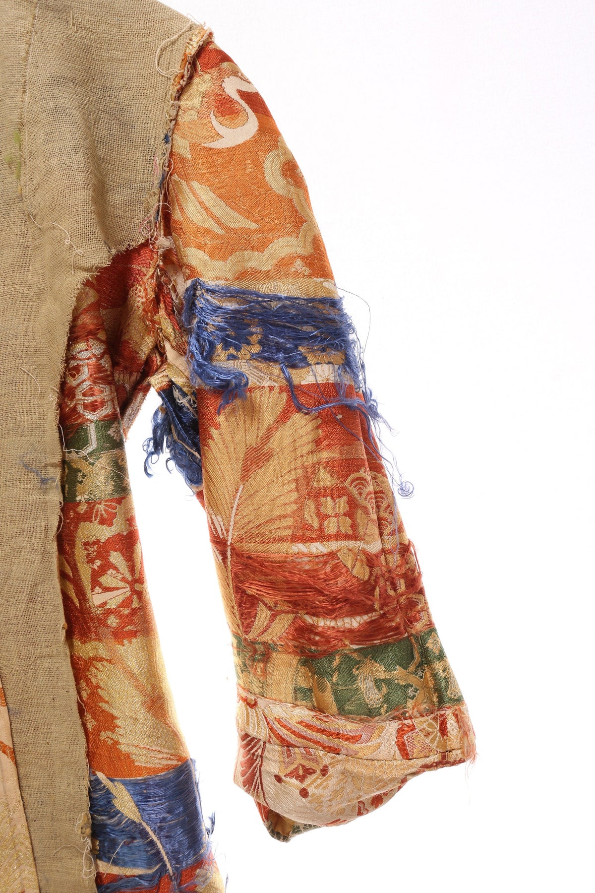 Vintage Brocade Beige Tunic Jacket