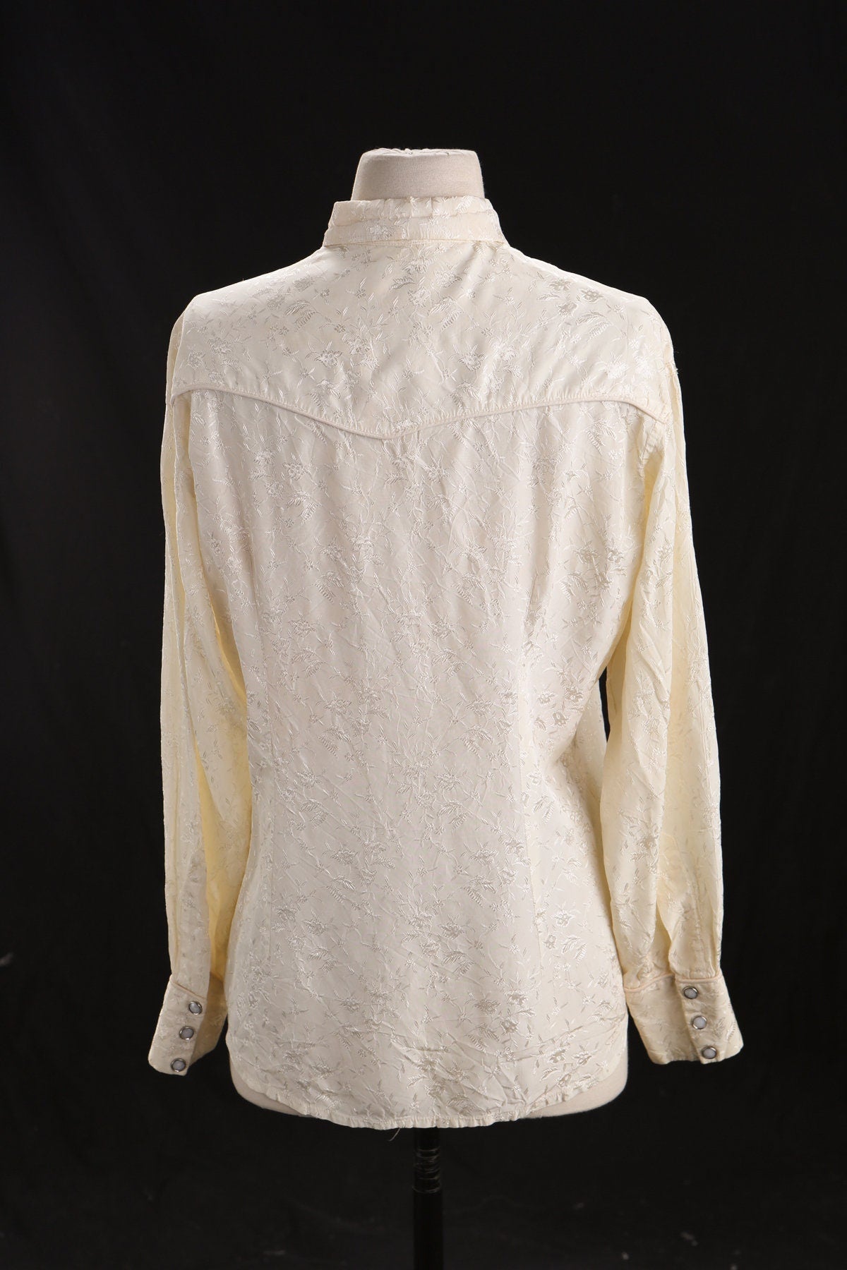 Vintage Western Shirt - Flower Patter Fabric - Era 1950s - 1960s