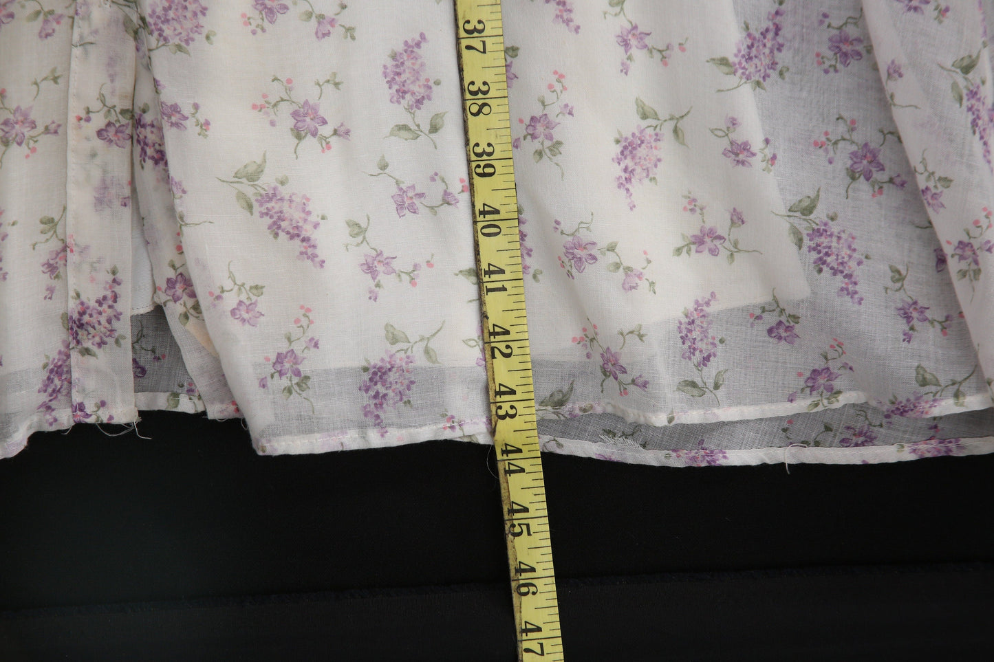Vintage Floral Print White Summer Dress Sheer Maxi Waist Wrap Belt