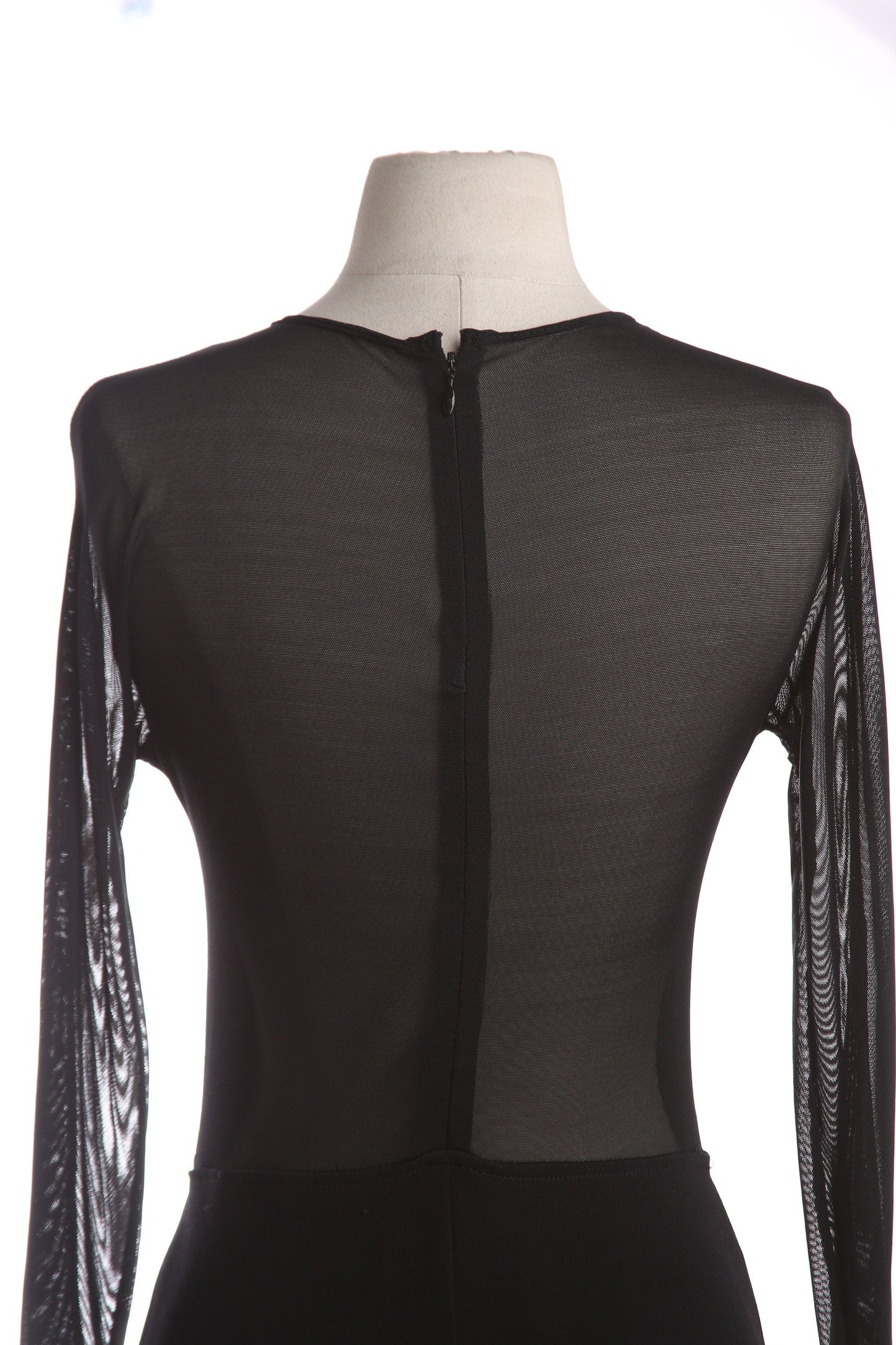 90s Black Evening Dress with Golden Button Front Details