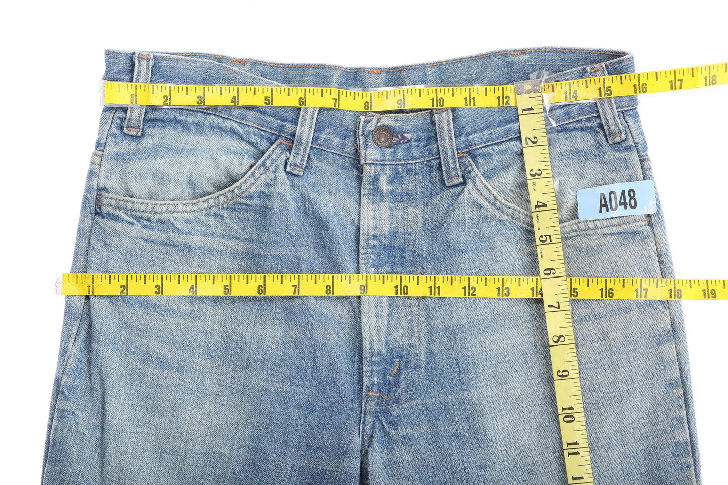 Vintage Levi's Bell Bottom Pants / Orange Tab / Made in USA / Era 1970's - 1980's / Denim / Light Wash