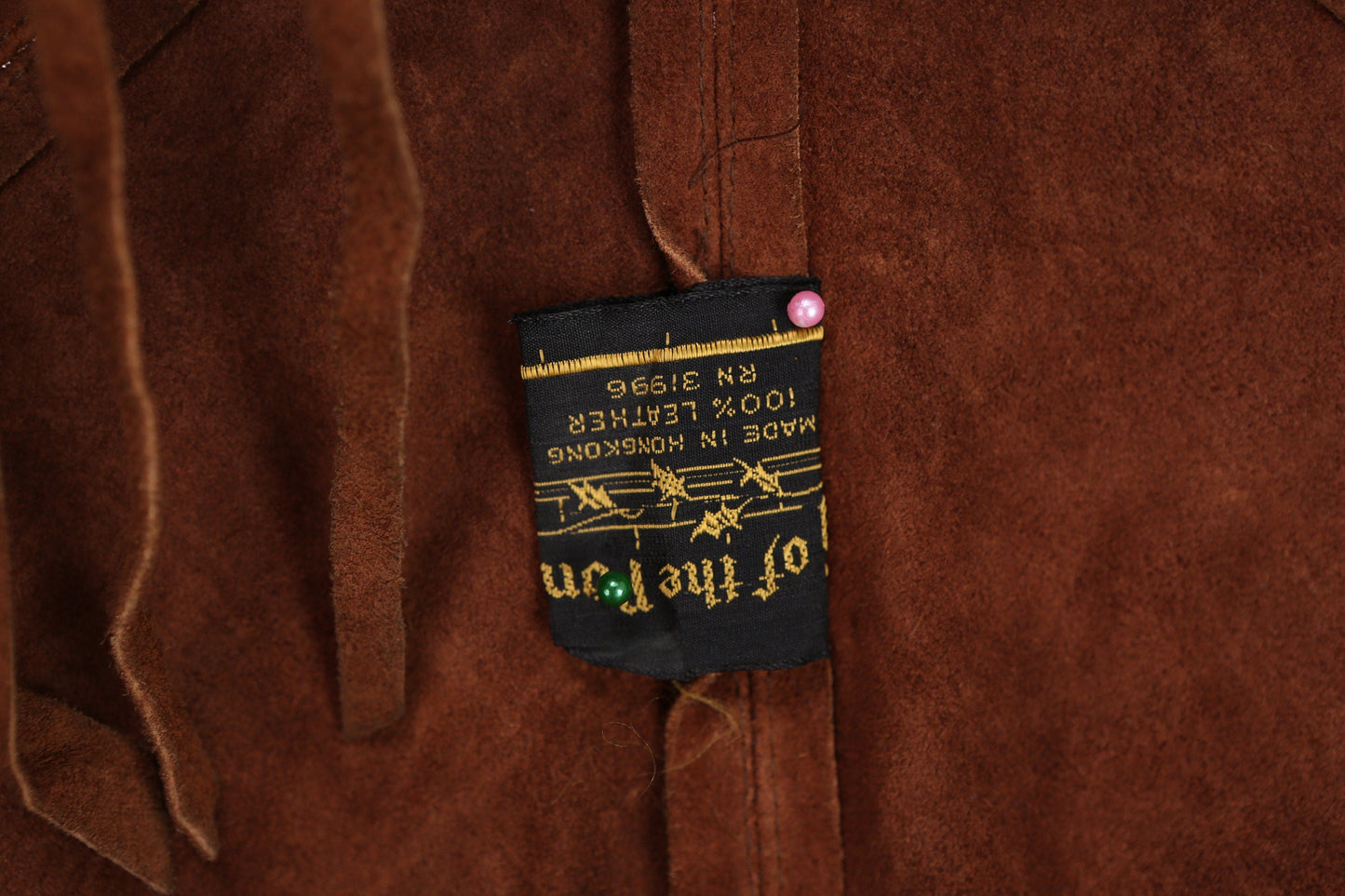 Vintage Suede Poncho / Brown / Fringed