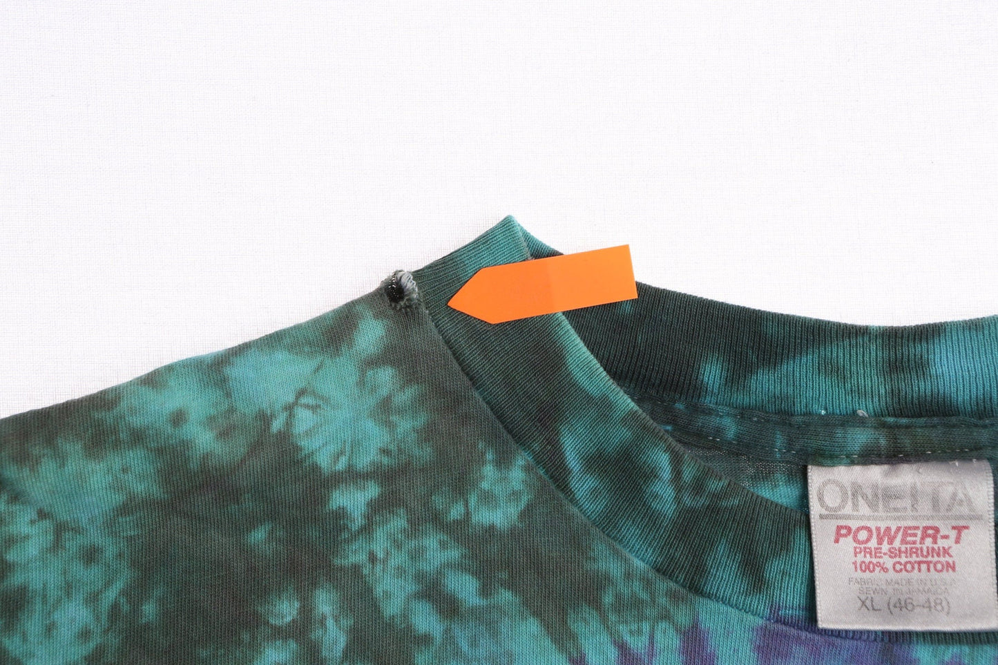 Ying Yang Acid Skull Face Green Tie Dye Graphic T-shirt