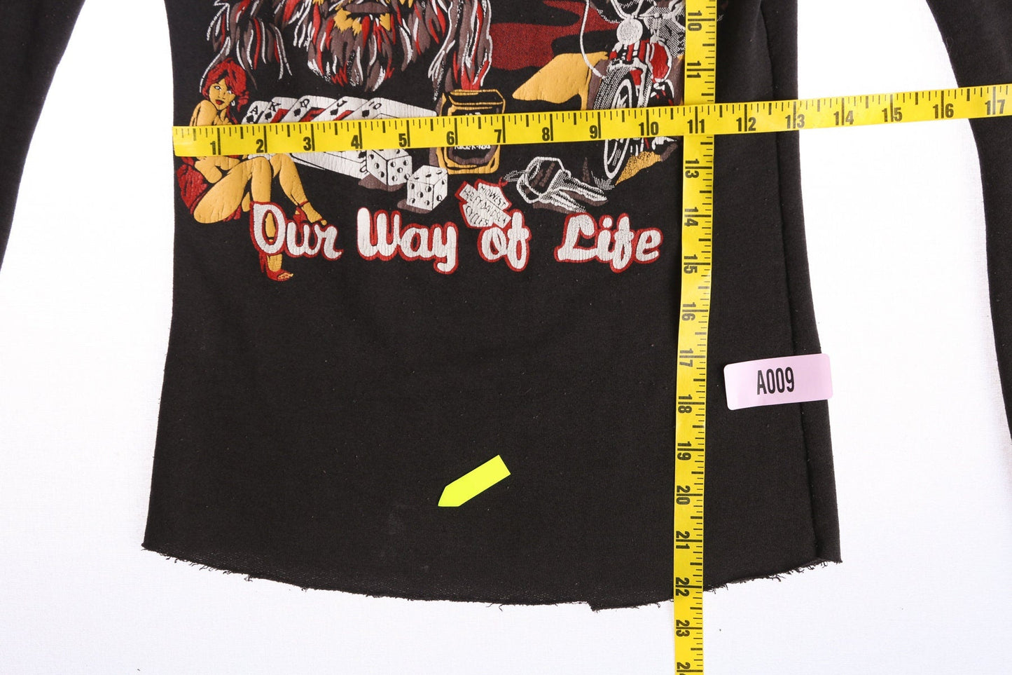 Vintage Long Sleeves Black Biker Graphic Shirt with Harley Davidson Cameron's Motorcycles - Our way of Life