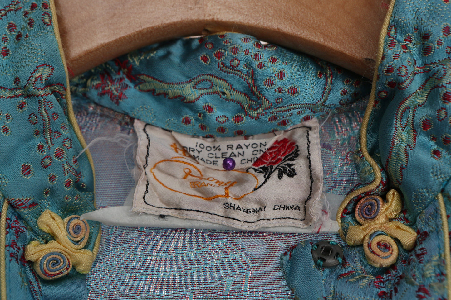 Vintage Chinese Blue Brocade