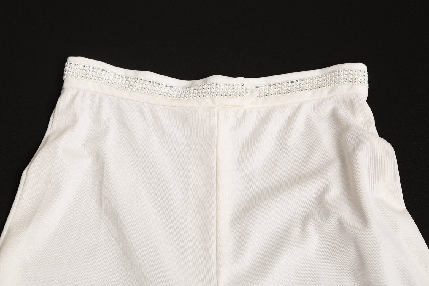 1970s White Suit / Leotard and Pants / Bell Bottom Pants / Polyester