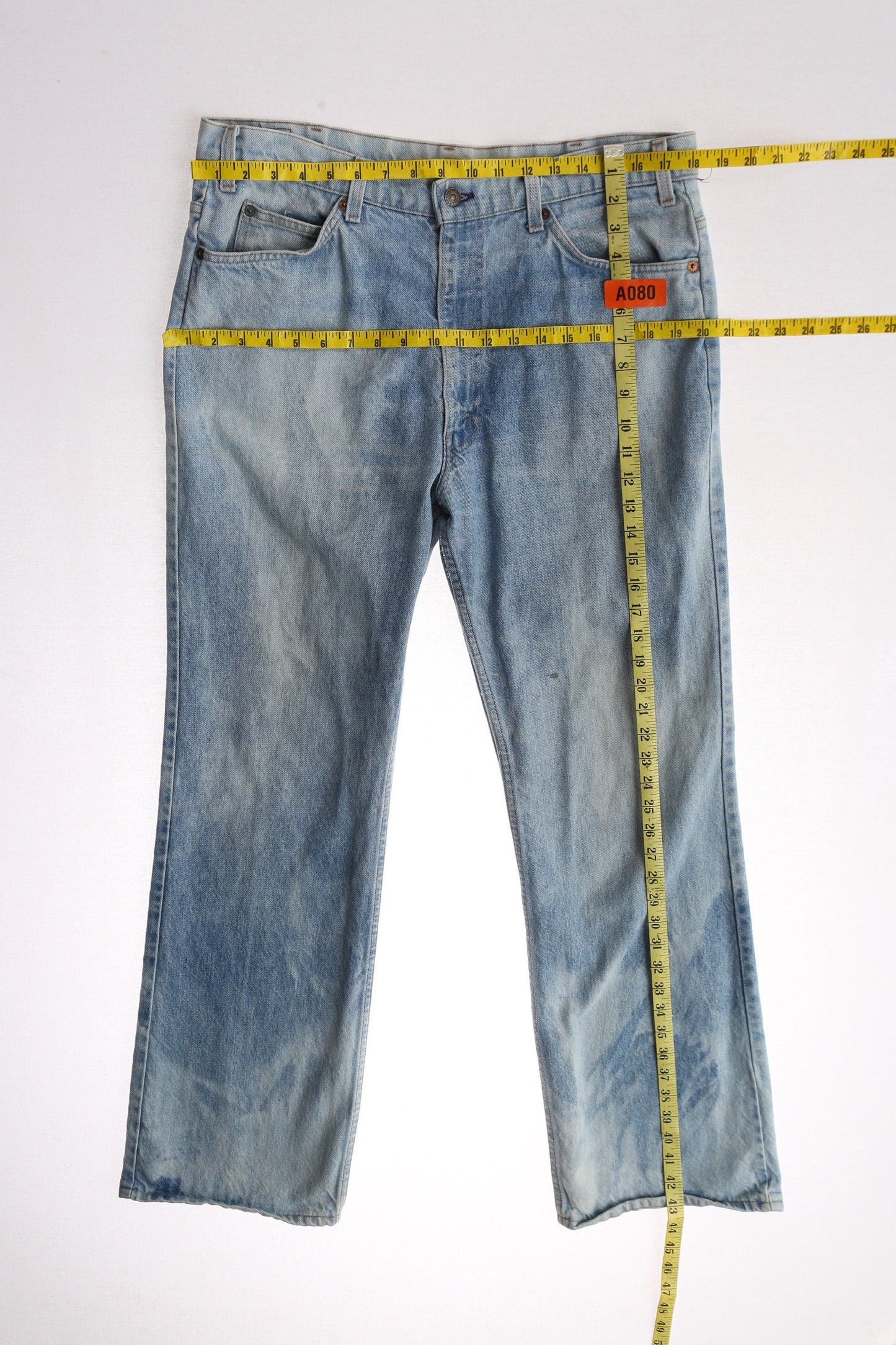 Vintage 517 Levi's Jeans / Orange Tab / Made in USA / 1970s / Discolored