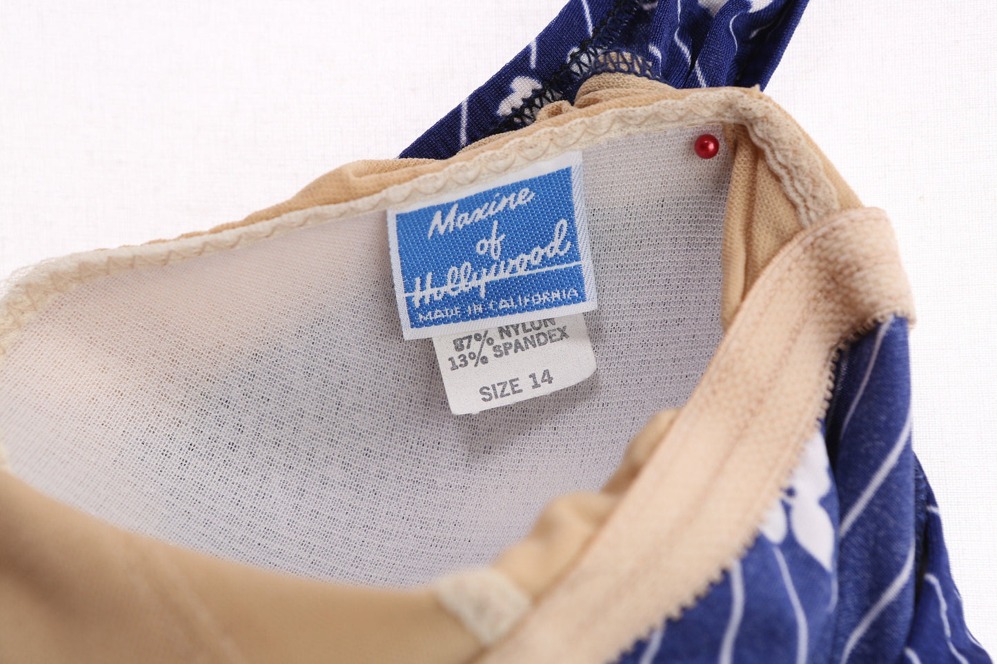 Vintage Women's Blue Swimsuit by Maxine of Hollywood