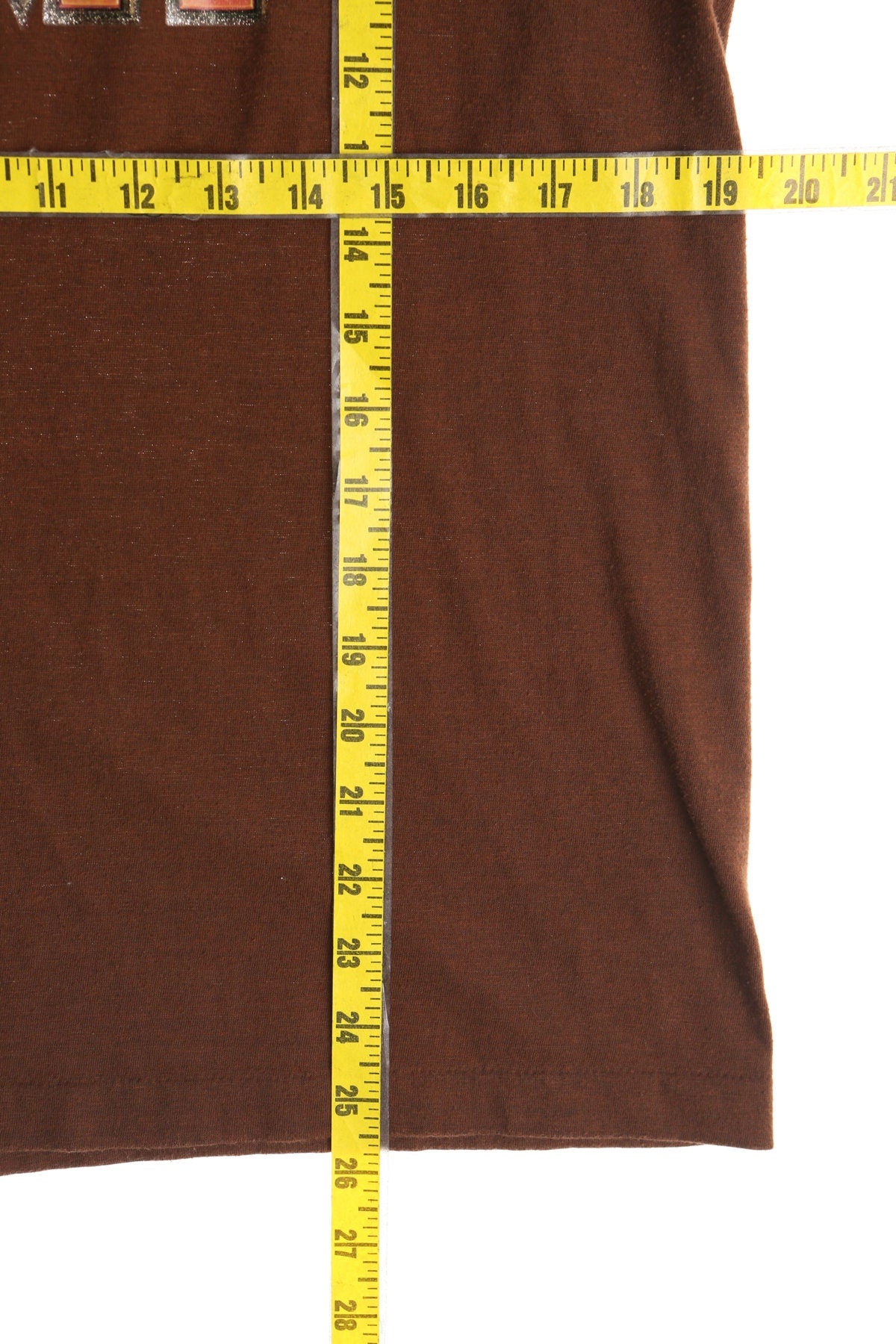 70's Iron Print Army Brown Shirt