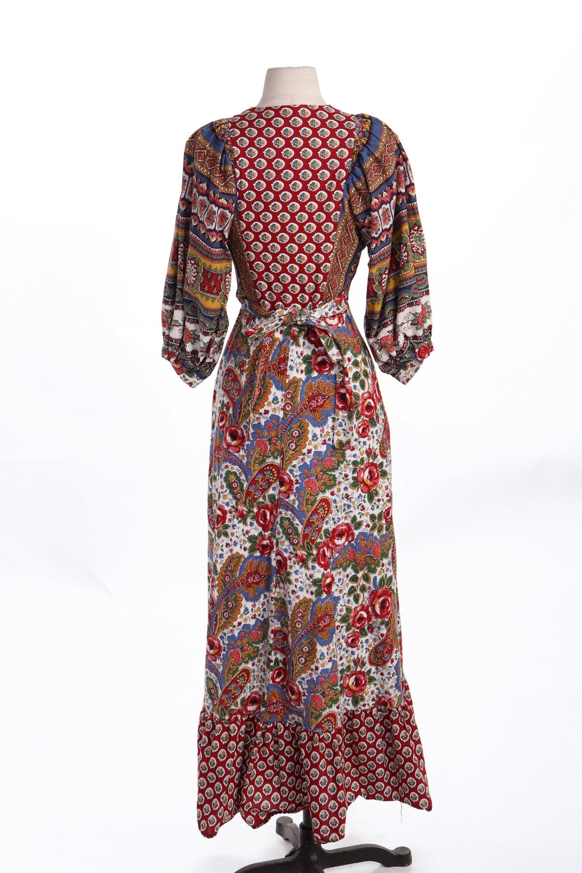 70's Patchwork Cotton Summer Dress