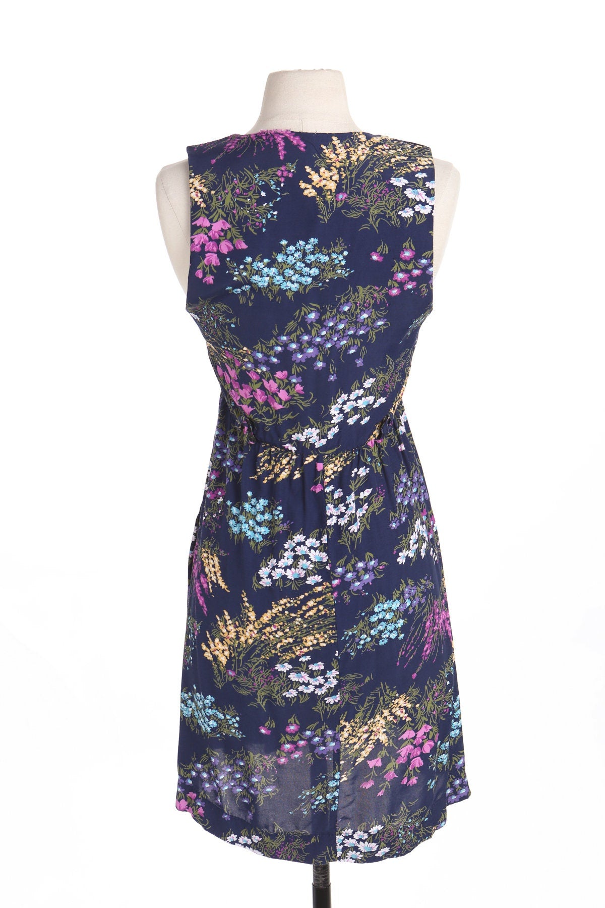 Women Floral Print Blue Summer Dress