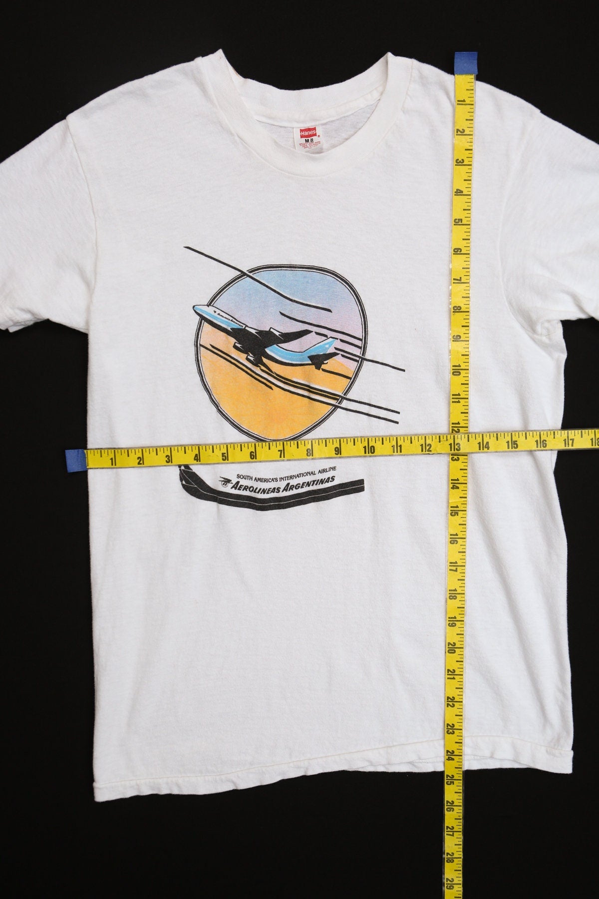 Aerolines Argentinas Vintage Graphic White T-shirt