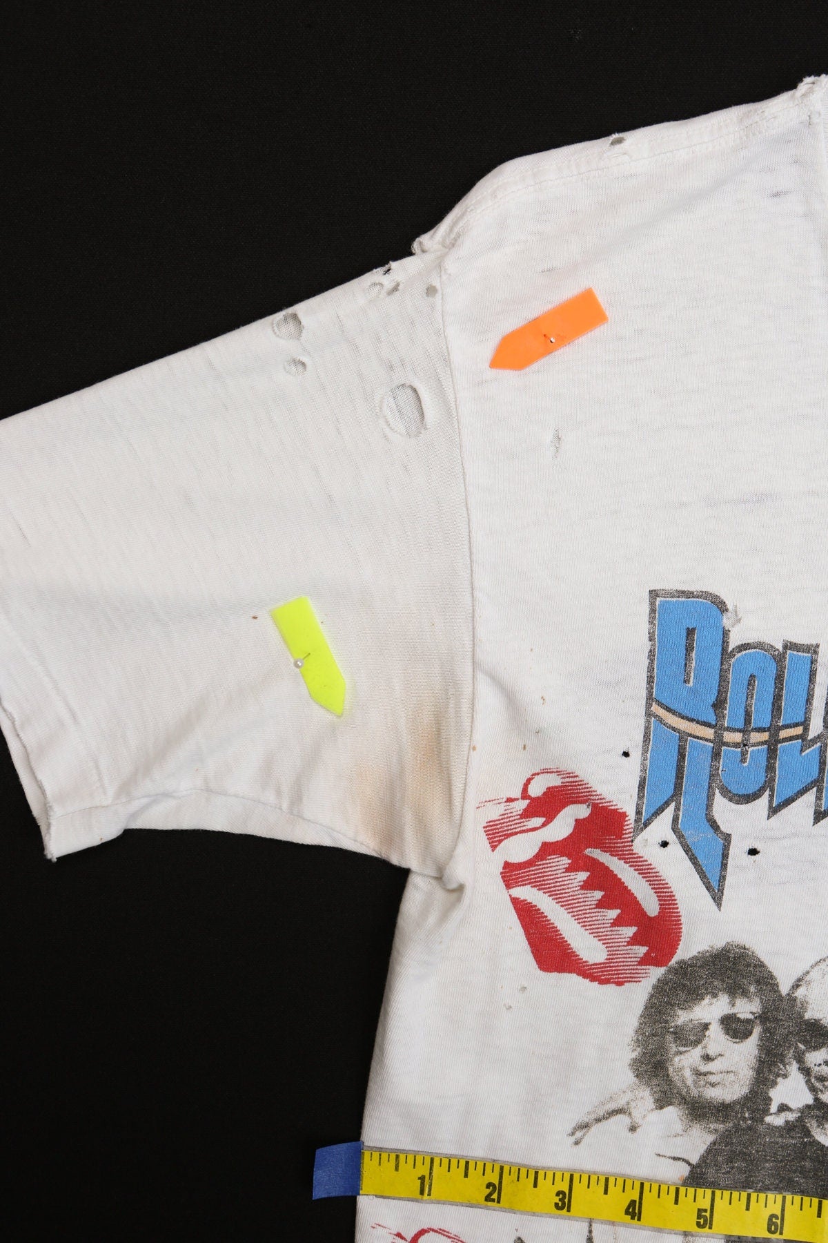Rolling Stones Living Colour 1989 North American Tour White Graphic Shirt