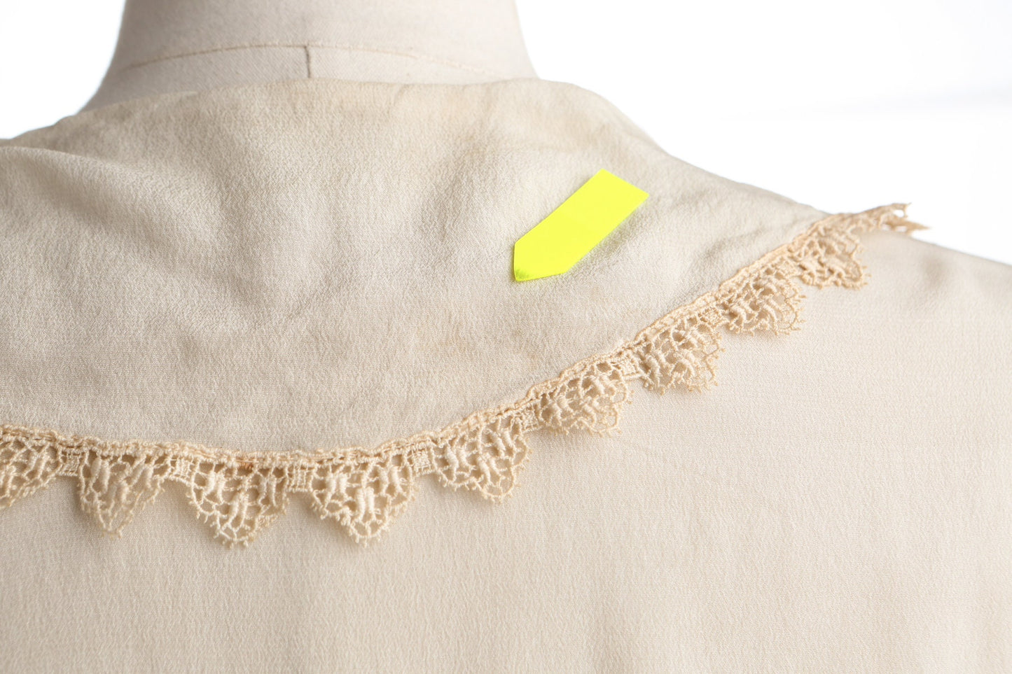 Vintage Women Victorian Style Off White Button Up Top