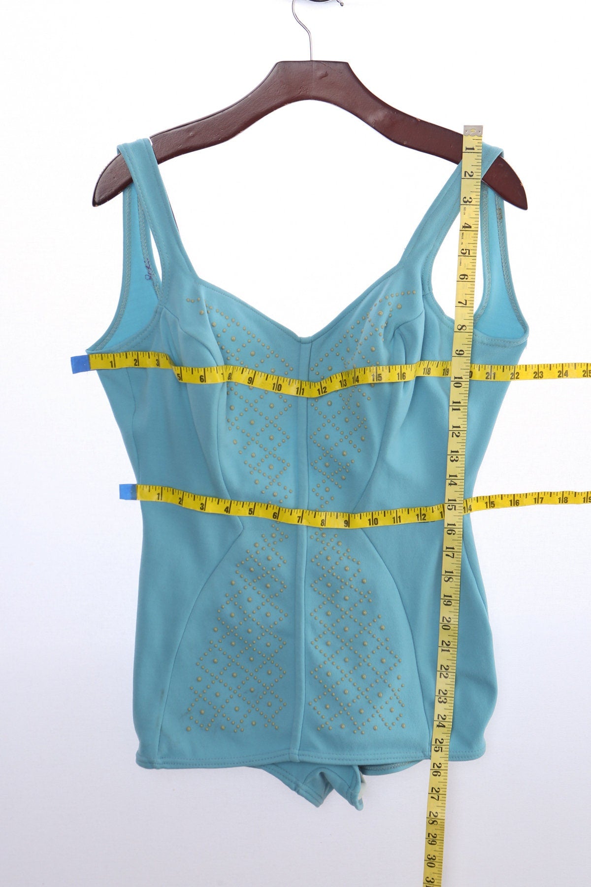 Vintage Women Blue Swimsuit