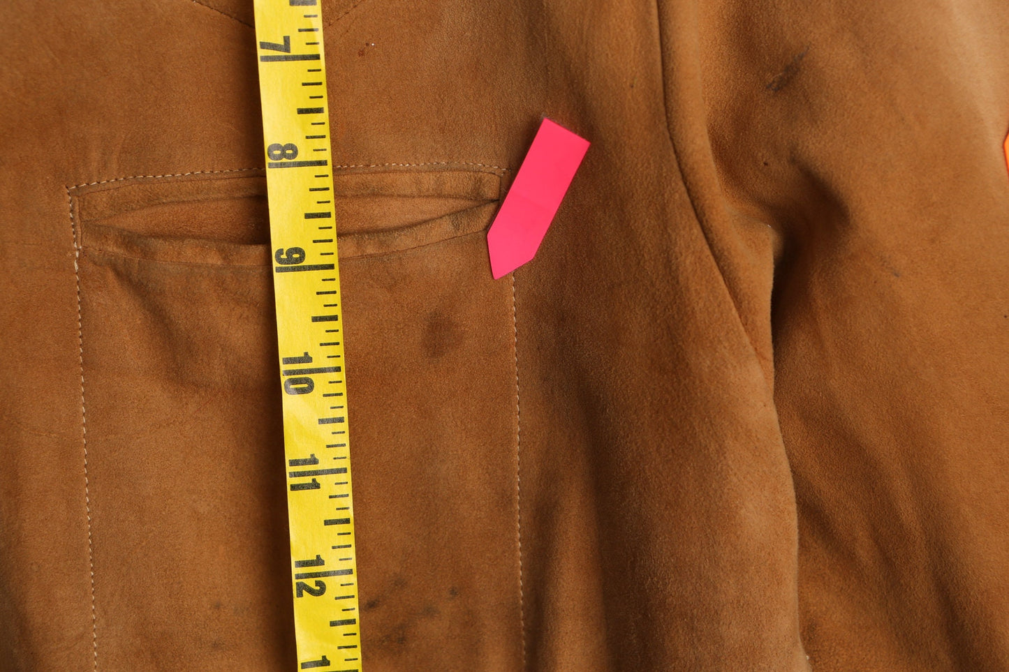 Vintage Men Boho Tan Suede Shirt With Side Zipper Closure