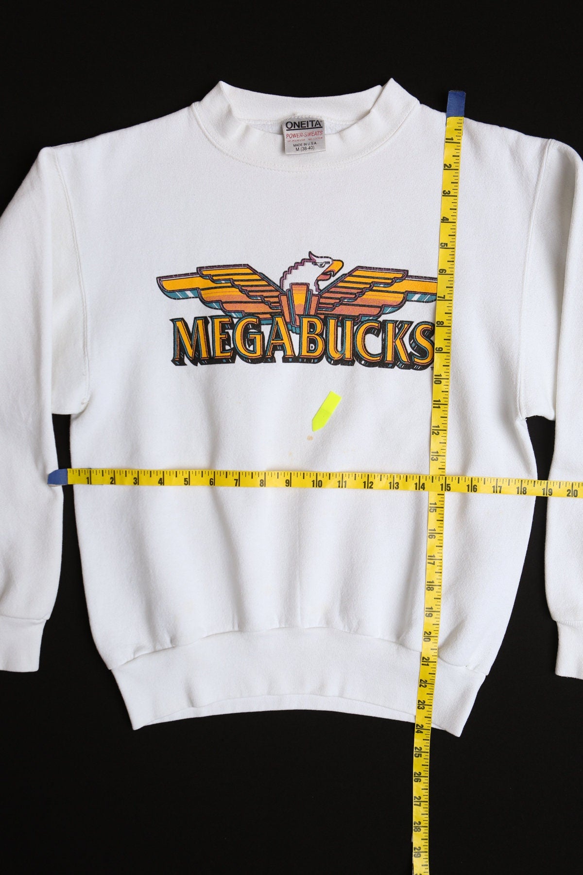 Vintage Graphic Sweatshirt - Mega Bucks Iron Eagle Print