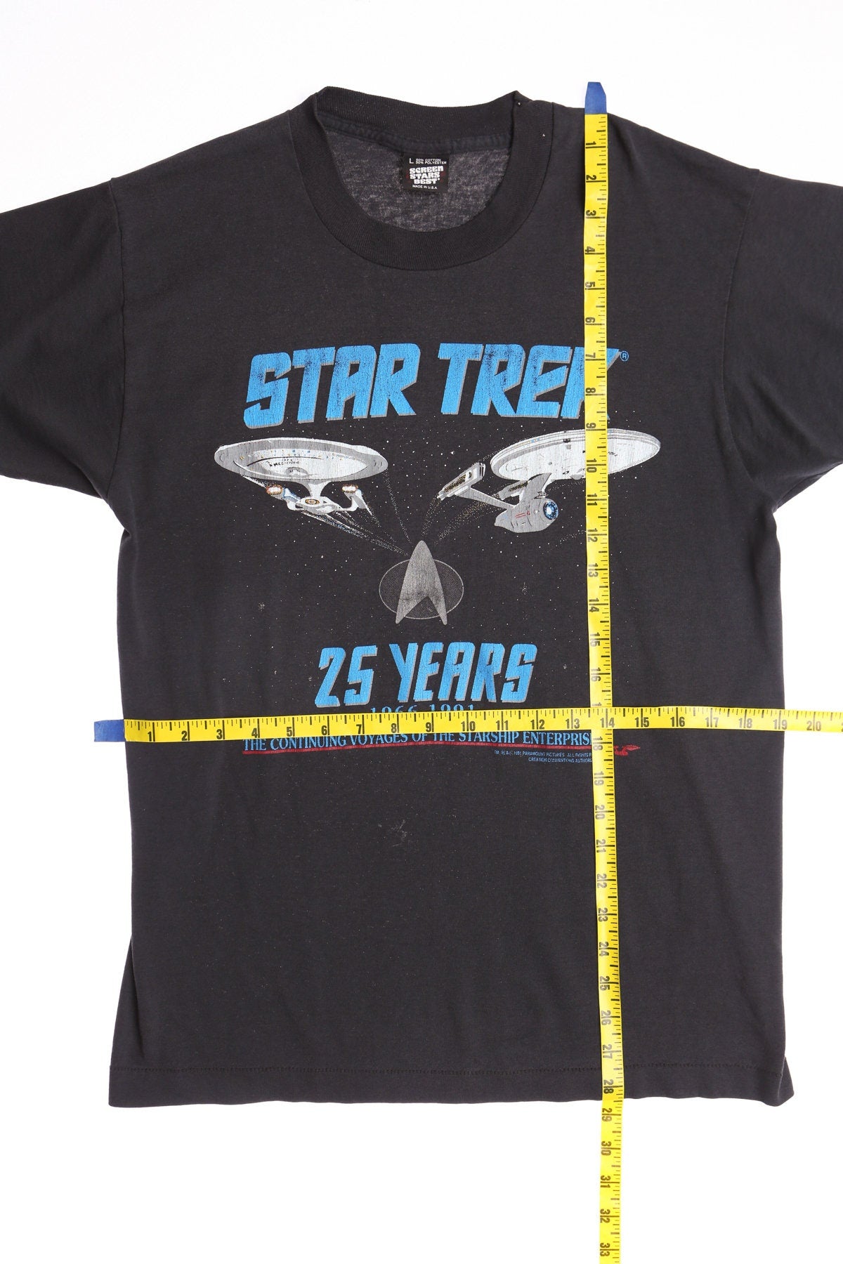 Star Trek 25 Years Anniversary Black Graphic T-shirt