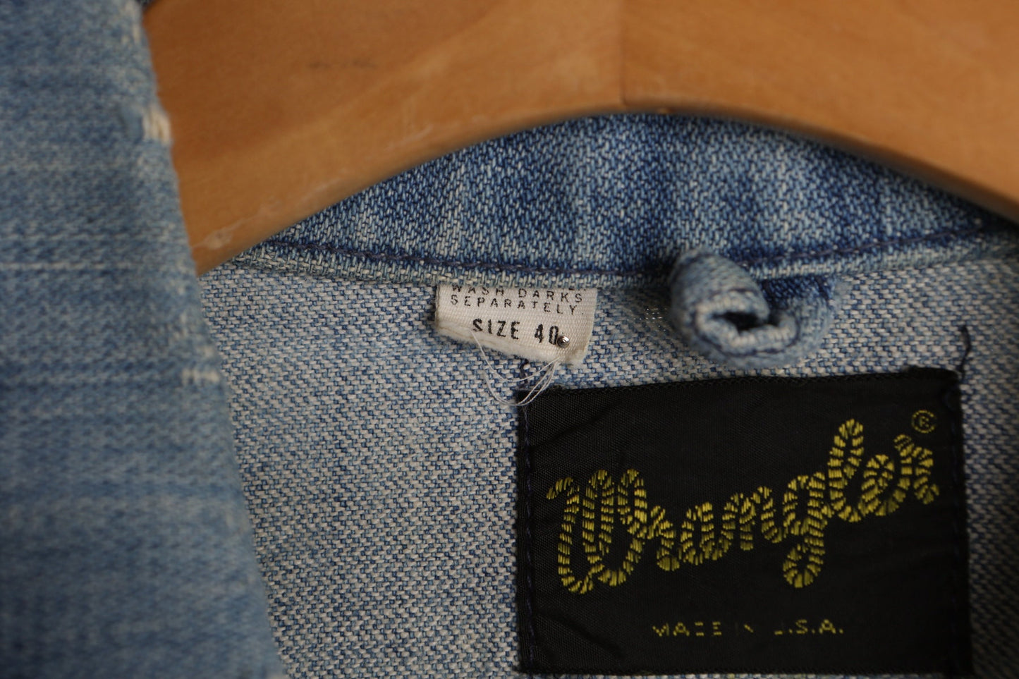 Vintage Wrangler Denim Jacket With Sweater Brown Sleeves
