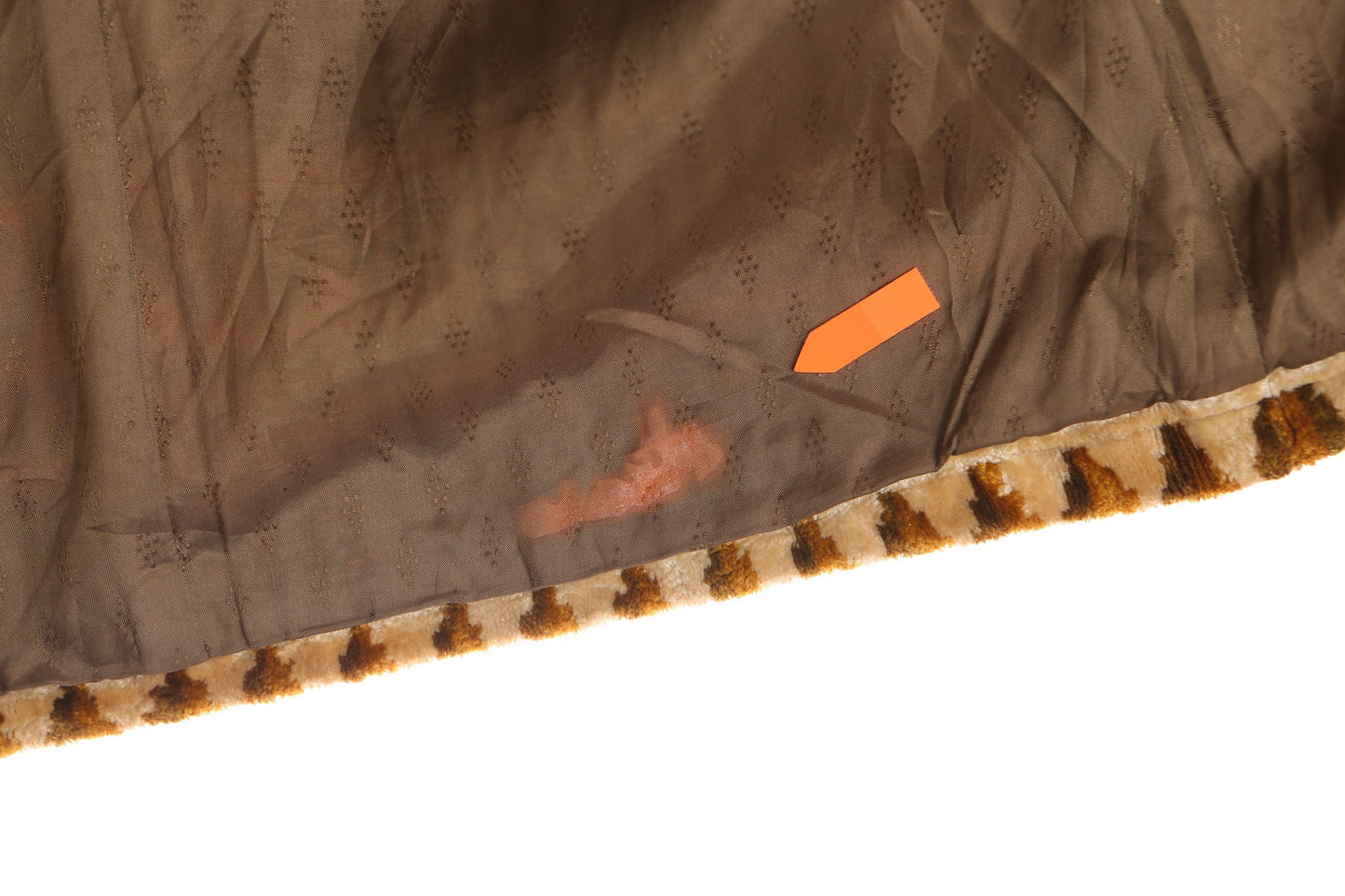 70's Women Beige Tribal Print Tapestry Coat