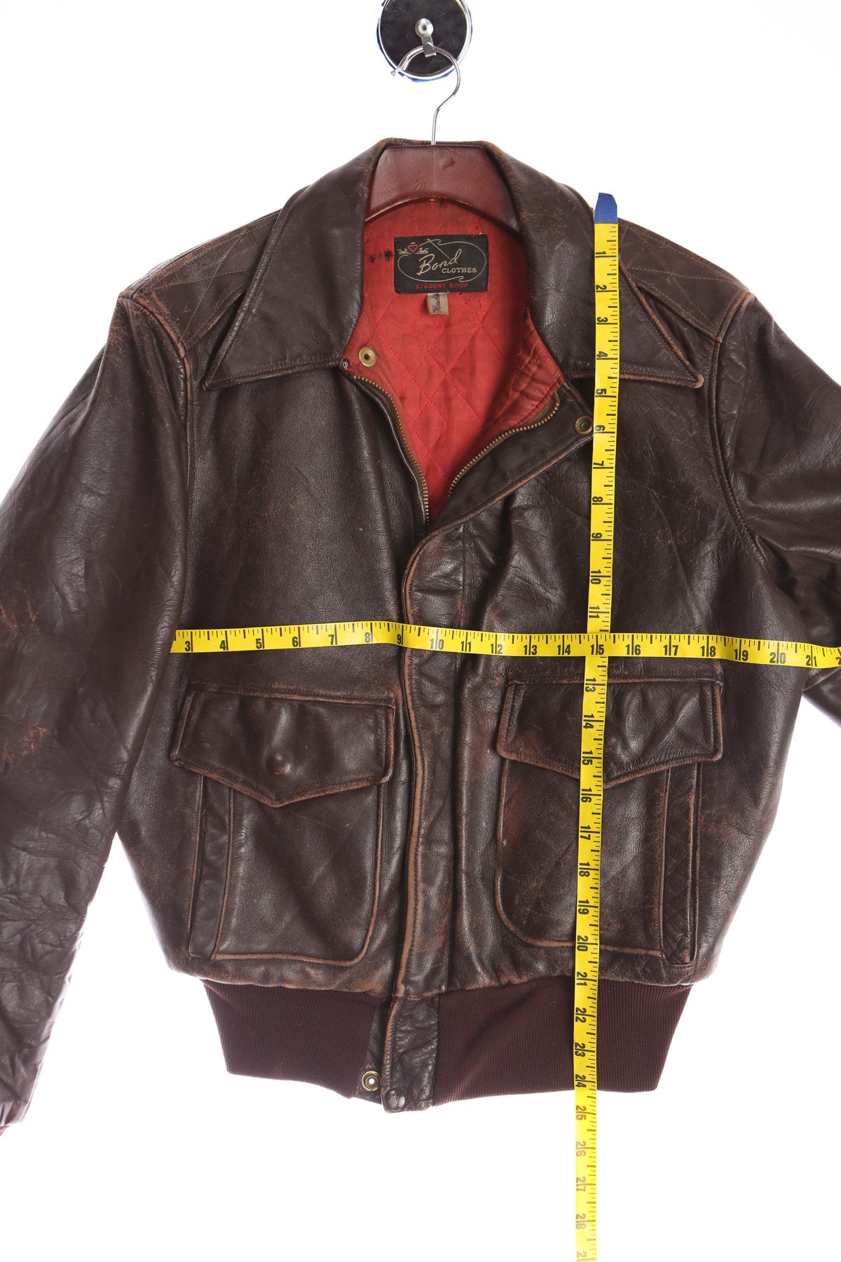 Bond Brothers Vintage Brown Leather Bomber Jacket - Era ( 40's - 50's )