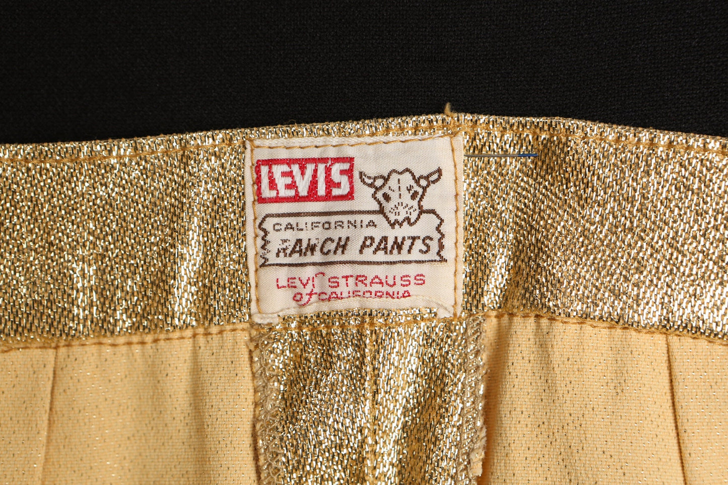 Vintage Levi's Metallic Golden High Waist Western Pants - Era ( 50's - 60's ) - California Ranch Pants - Big E
