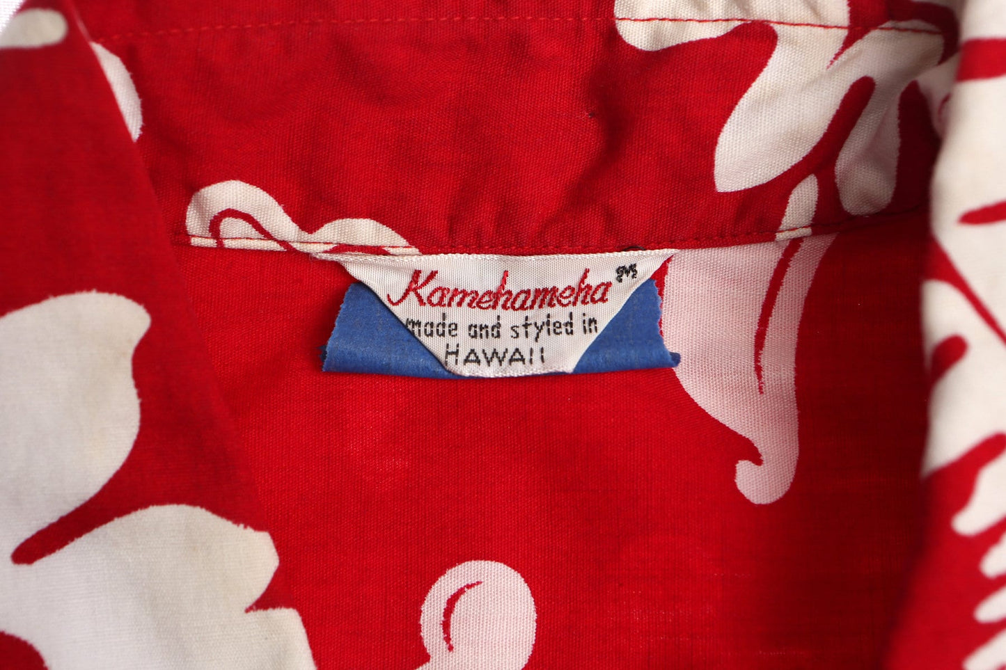 Vintage Red Hawaiian Shirt With White Floral Print By - Kamehameha