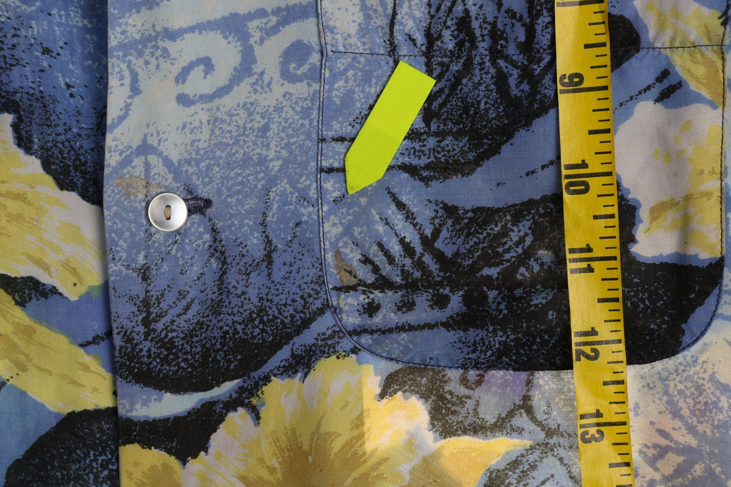 Yellow Floral Print Vintage Men's Hawaiian Shirt