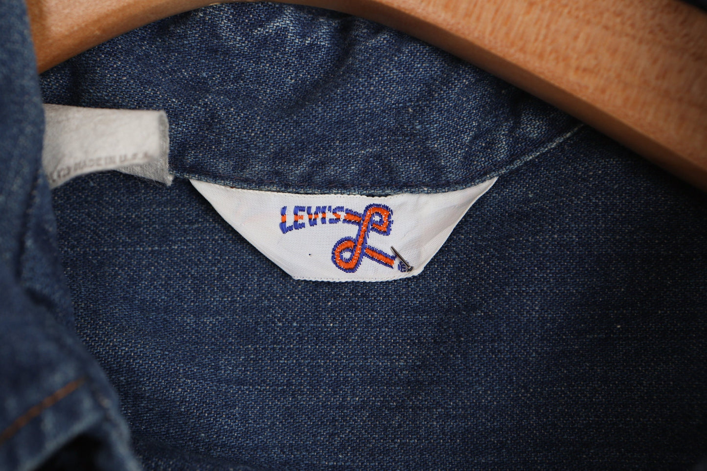 Vintage Levi's Denim Shirt With Back Embroidery