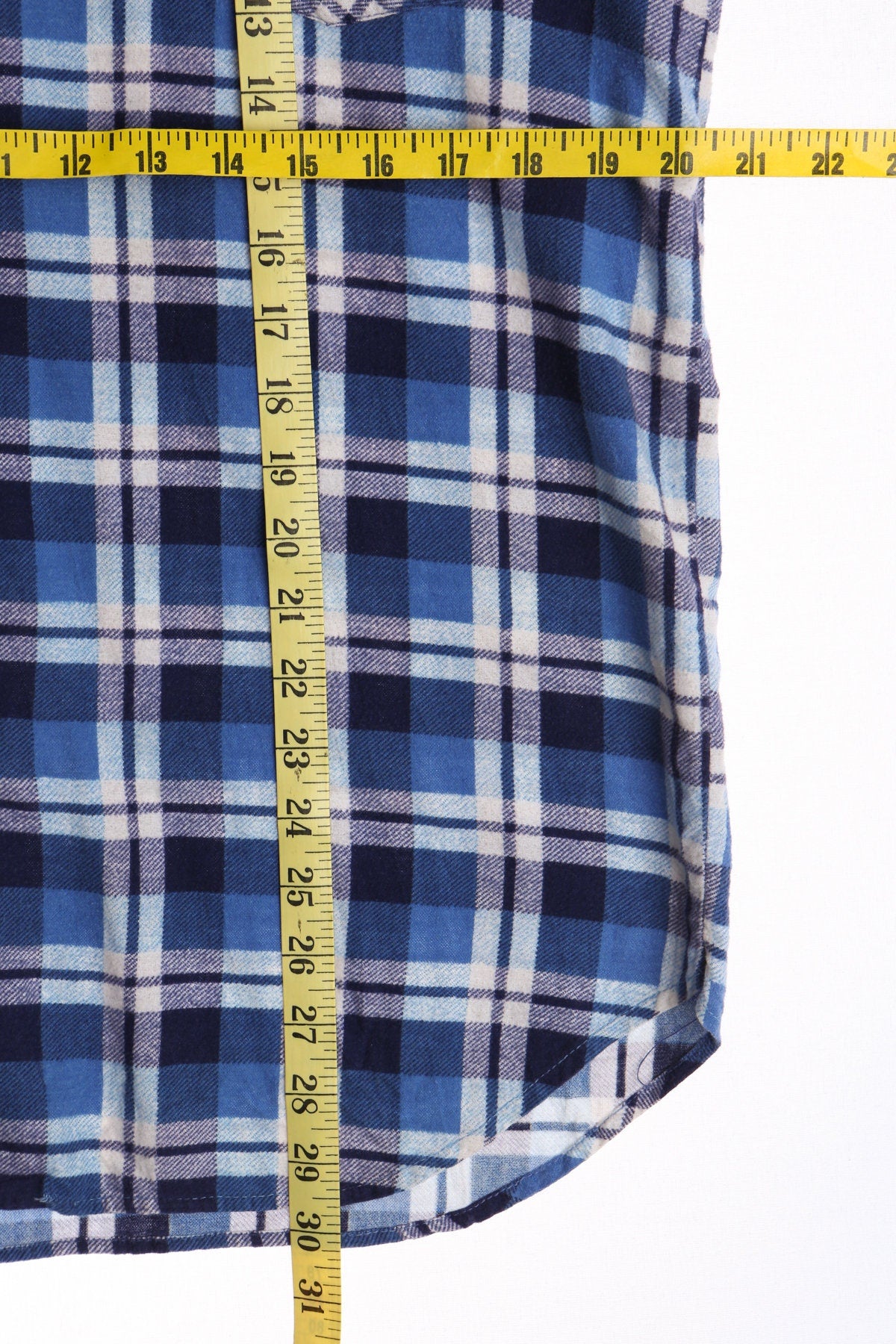 Vintage Plaid Blue Flannel Shirt - Era ( 70's - 80's )