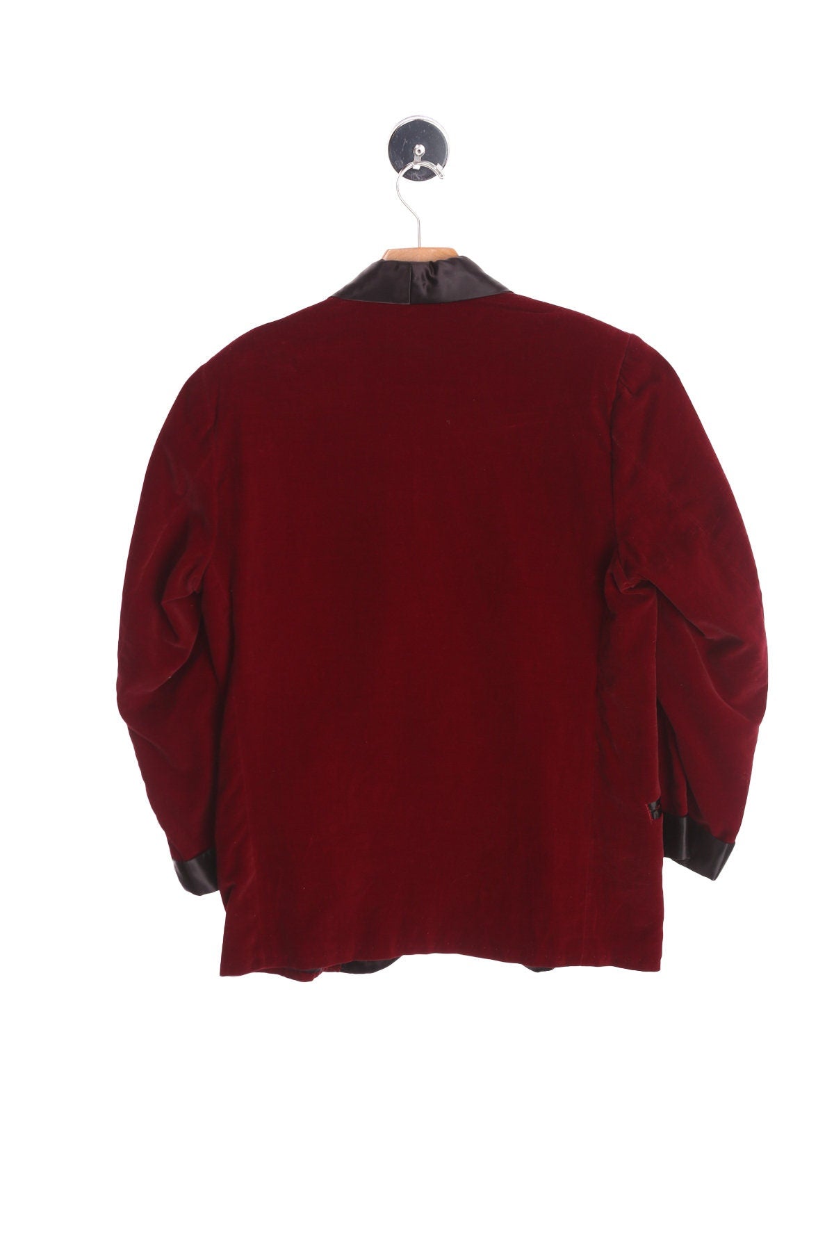 Vintage Red Velvet Tuxedo Jacket - Era 50's - 60's