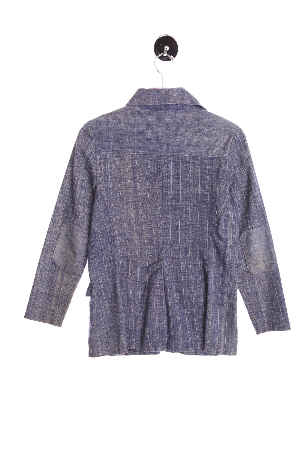 70's Women Elbow Patch Blue Casual Jacket