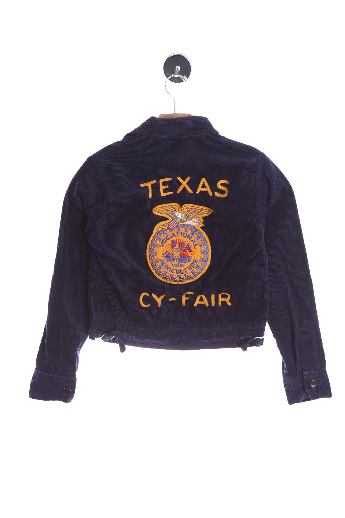 Vintage Blue Farmers Jacket - Texas City Fair Back Embroidery
