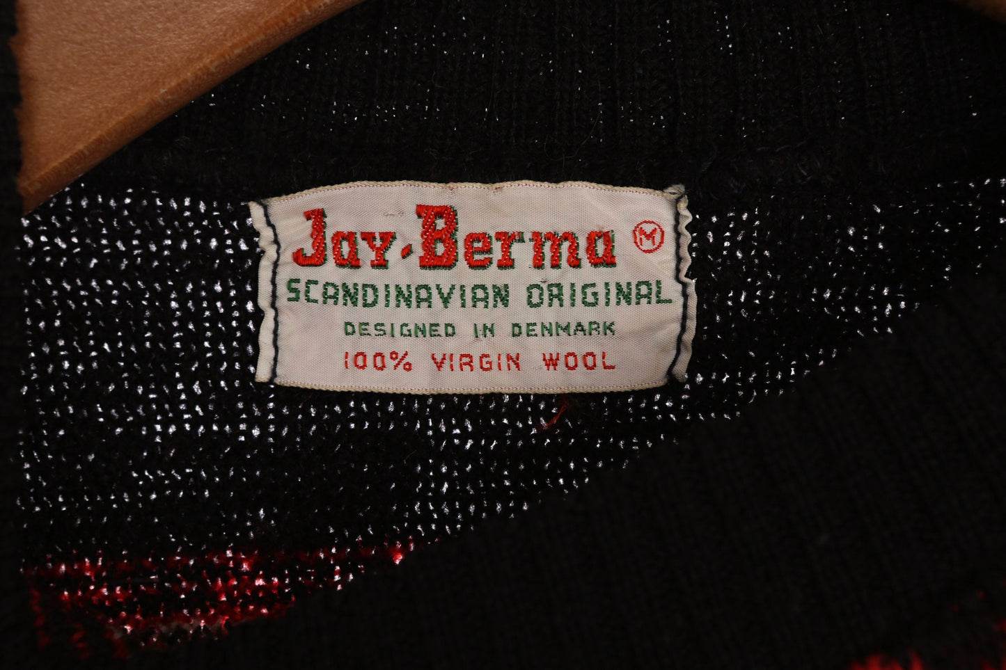 Vintage Men Crew Neck Sweater with Denmark Christmas Print - By Jay Berma