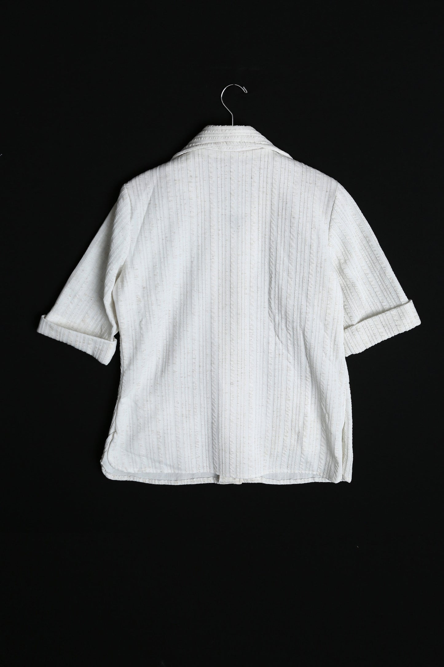 70's White Poly Suit - Women Casual Wear - Vintage