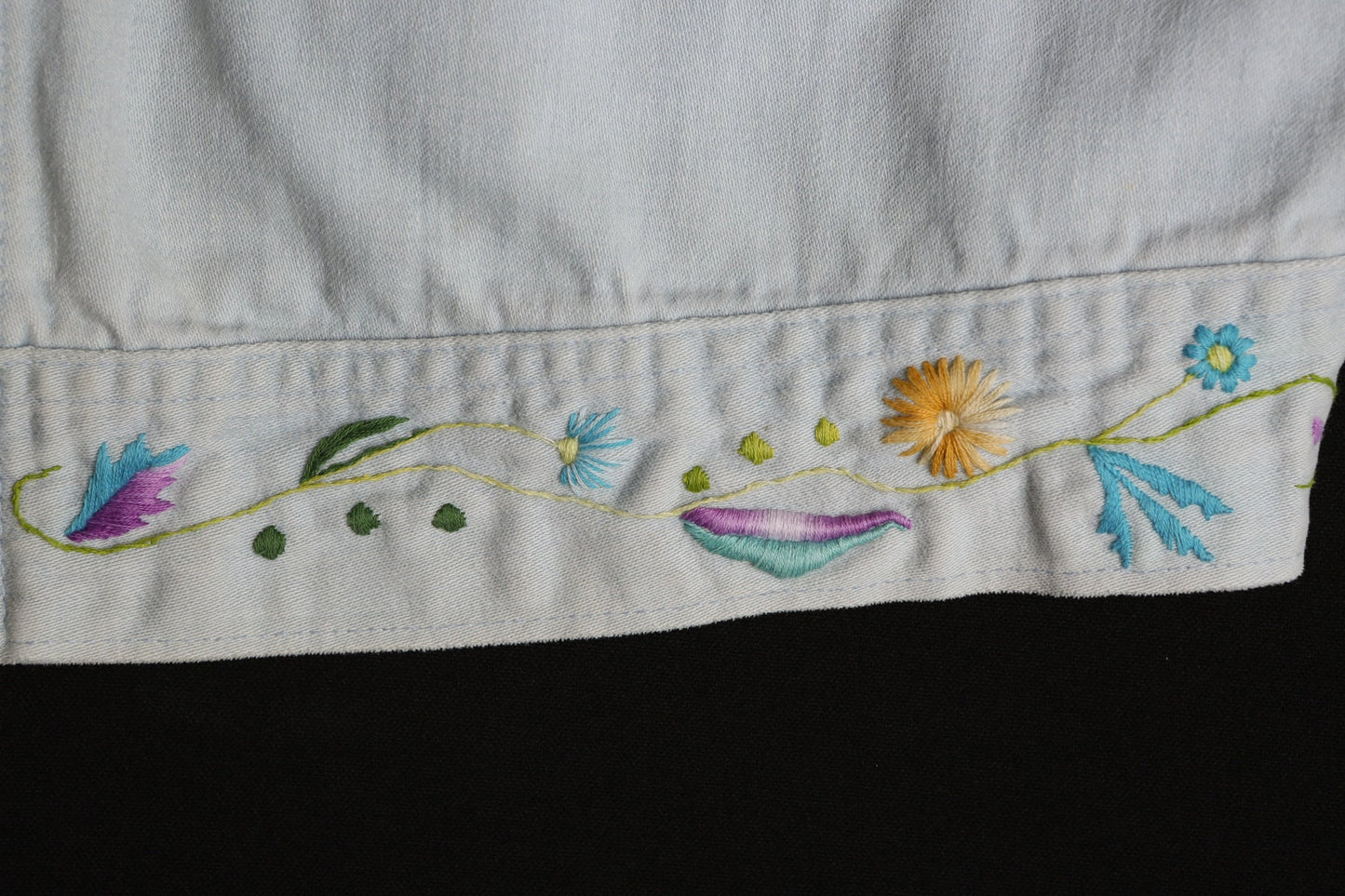 Vintage Lee Blue Embroidered Jacket