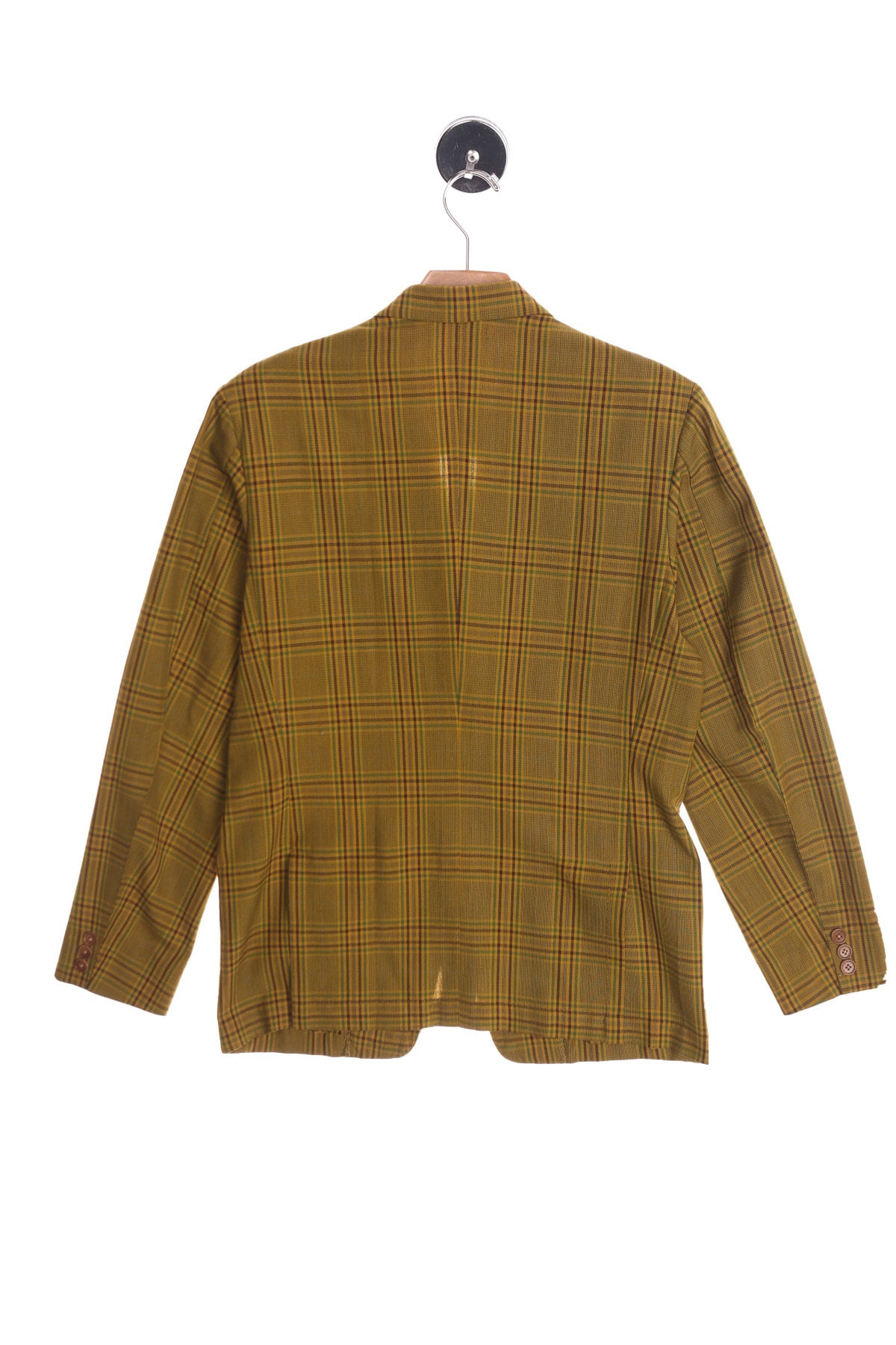 Vintage Men Green Plaid Casual Blazer - Era 50's - 60's