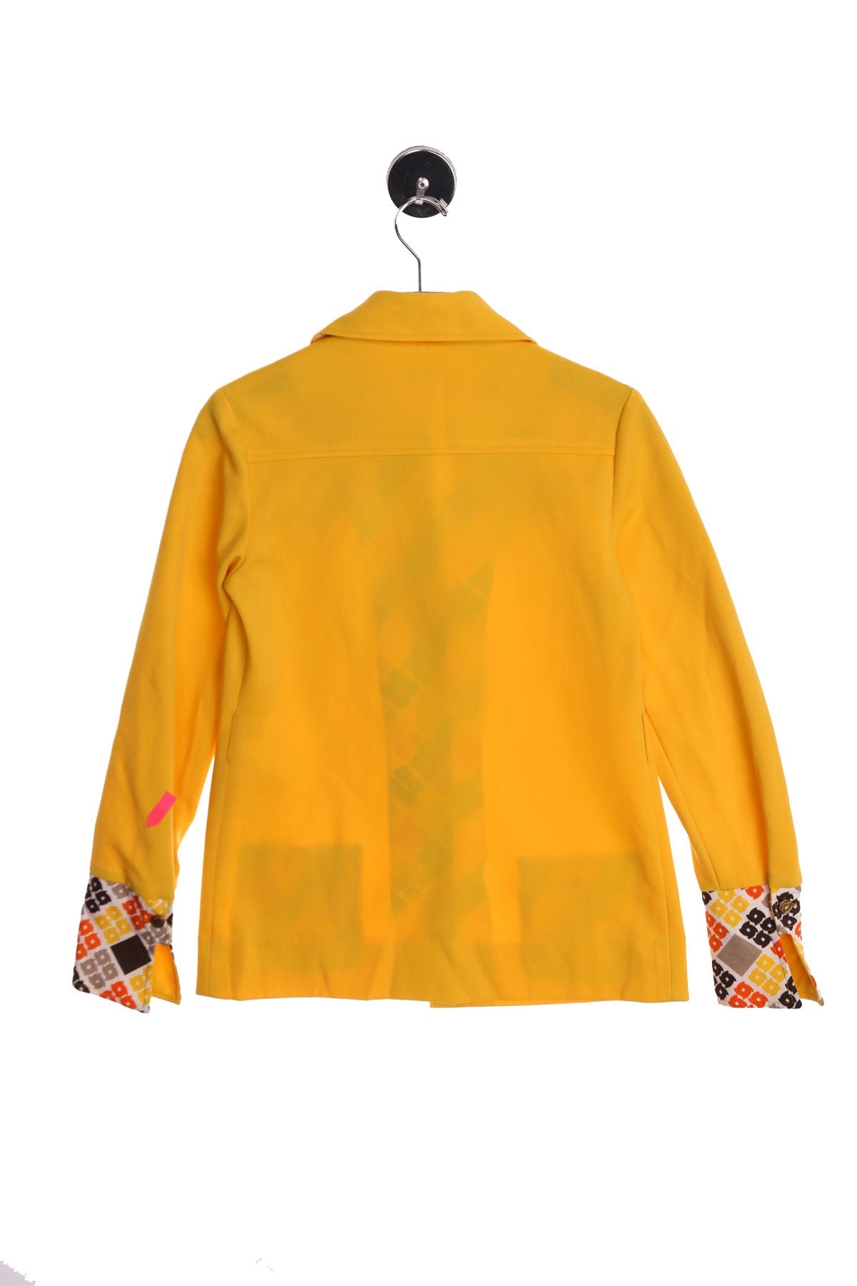 70's Women Yellow Button Up Top
