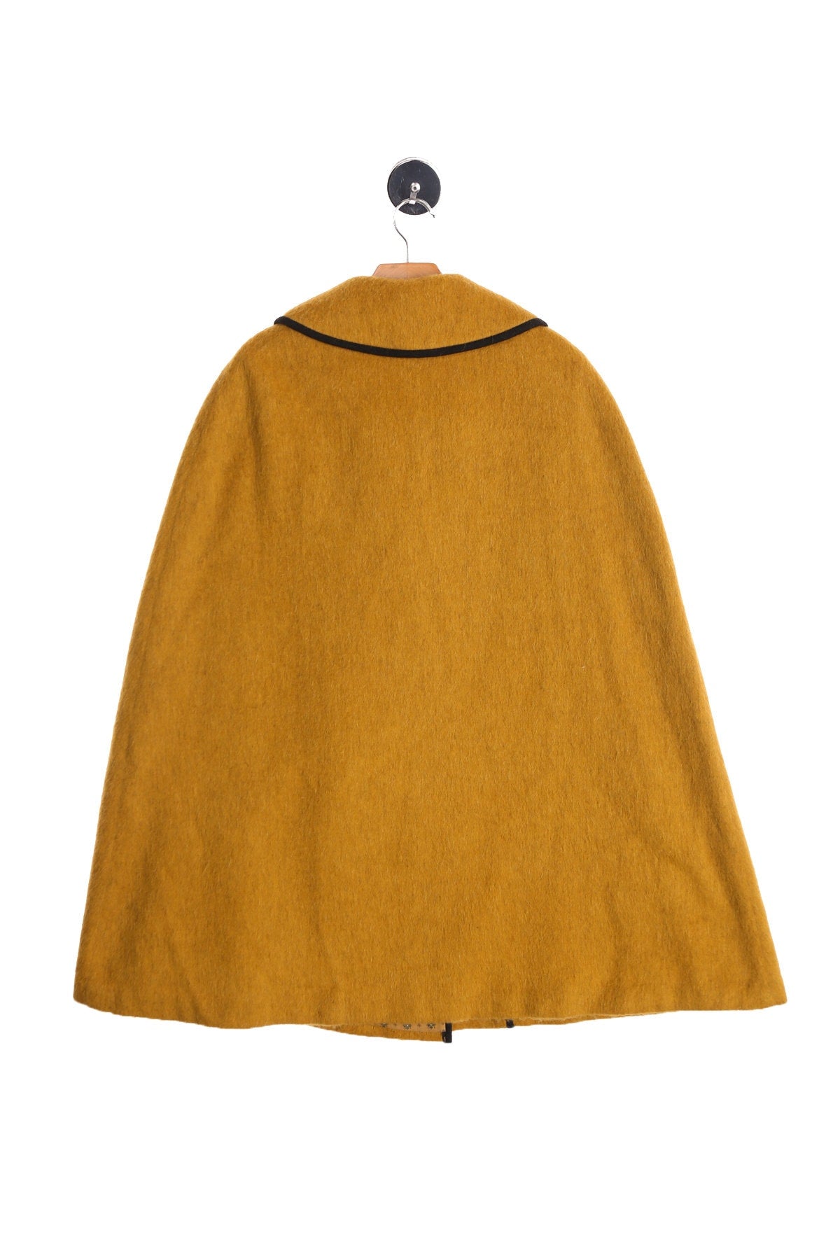 Vintage Women Yellow / Mustard Winter Poncho - Era 60's - 70's - Made in Austria