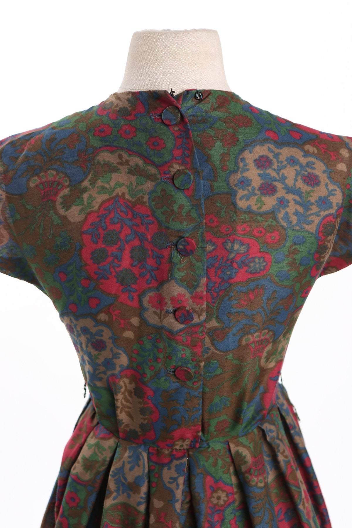 Women 60's Floral Print Summer Dress