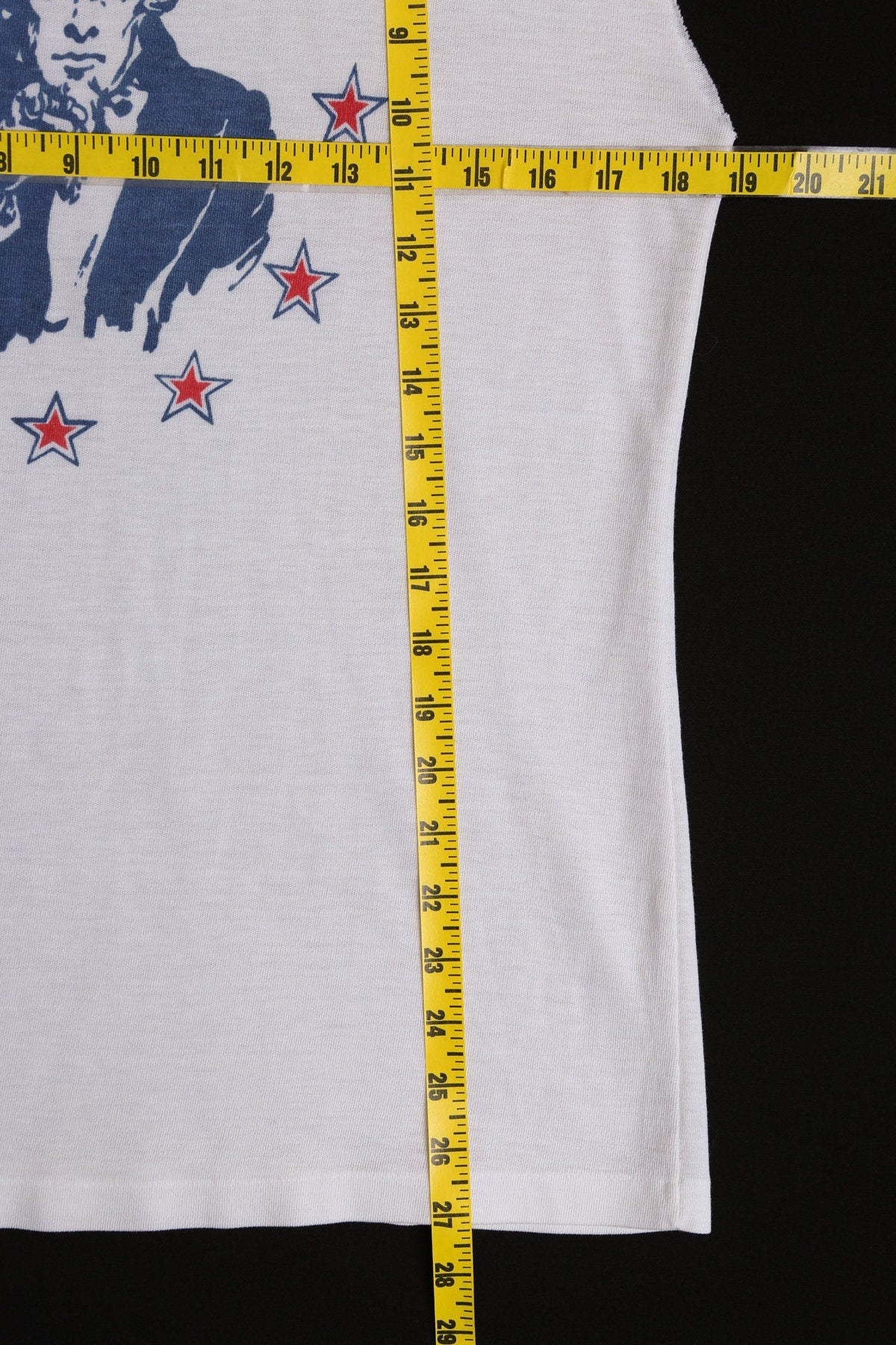 Vintage Uncle Sam White Graphic Sleeveless T-shirt