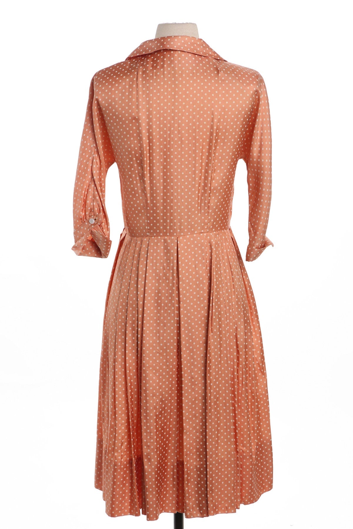 Vintage 40's White Polka Dot Casual Dress