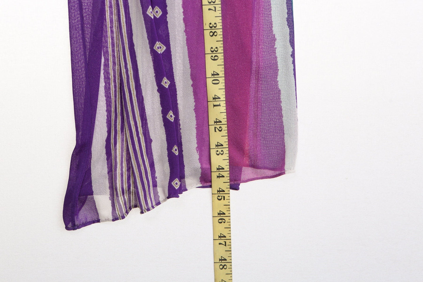 Vintage women 70's strapless jumpsuit poly purple striped disco studio 54