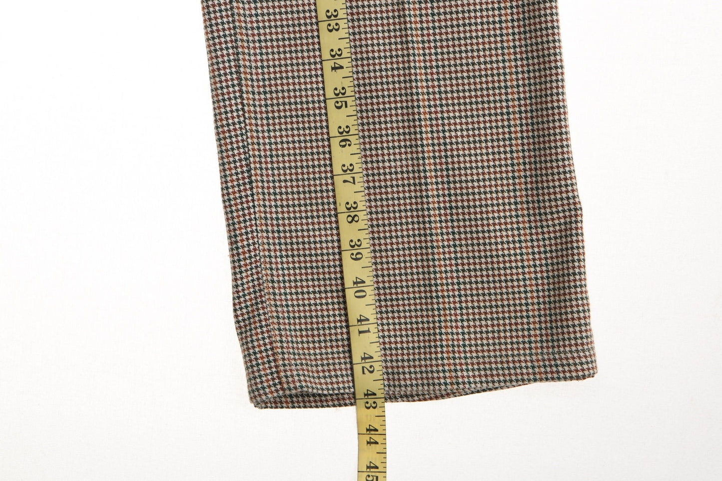 Vintage levi's 70's poly plaid pants men beiege green black tab casual hippie disco