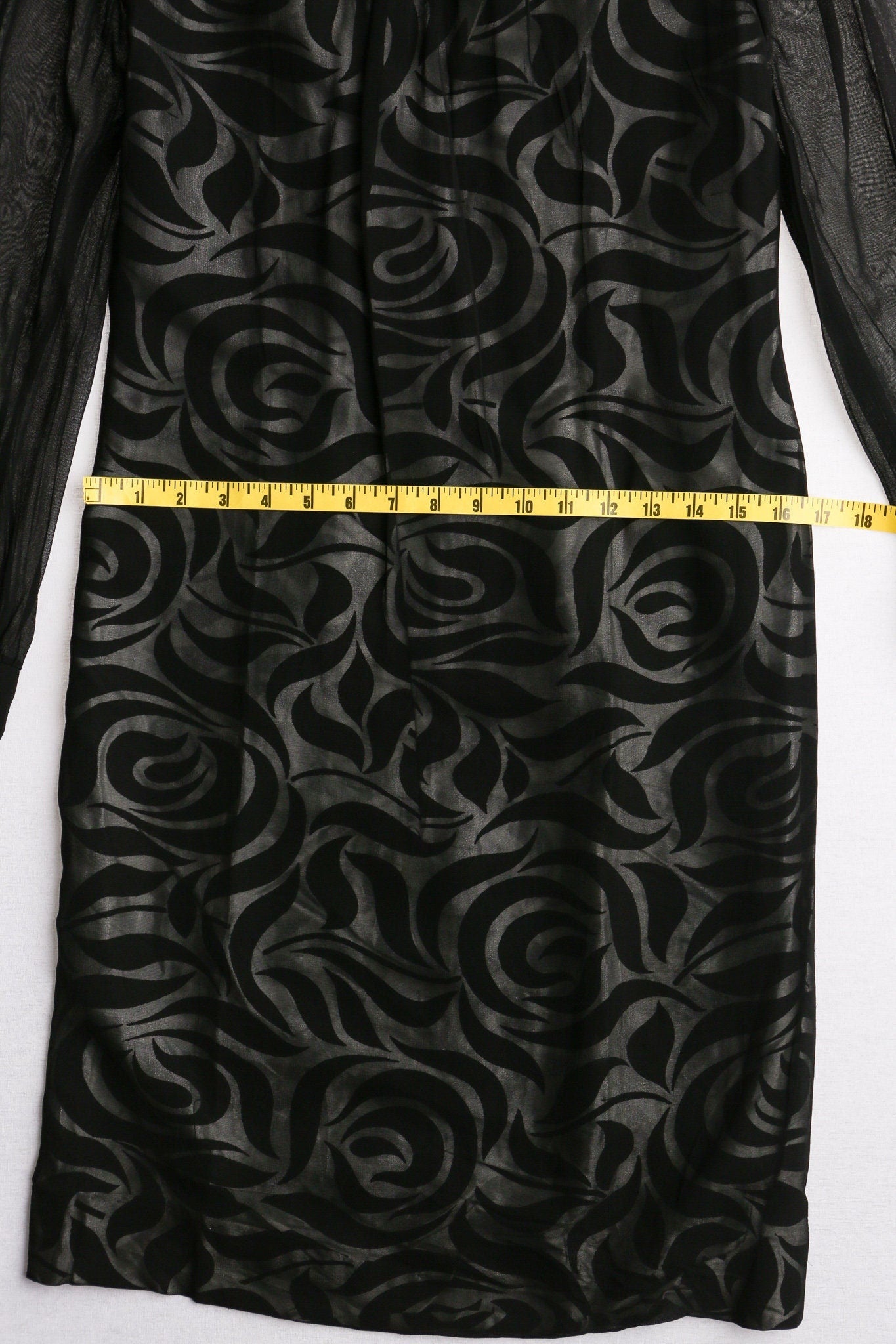 Women 60's sheer black mod casual dress cocktail shift fashion