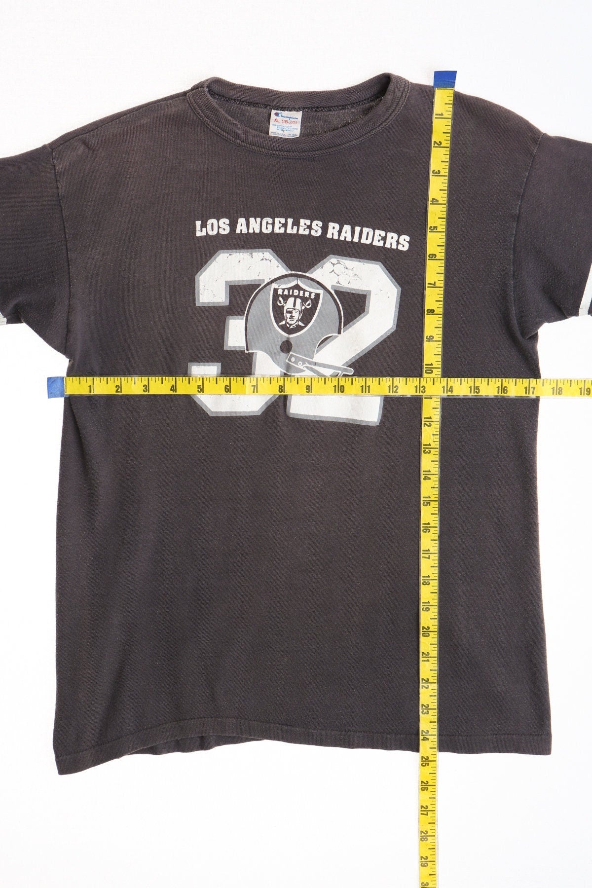 Vintage los angeles raiders black champion made in usa 70's football jersey shirt
