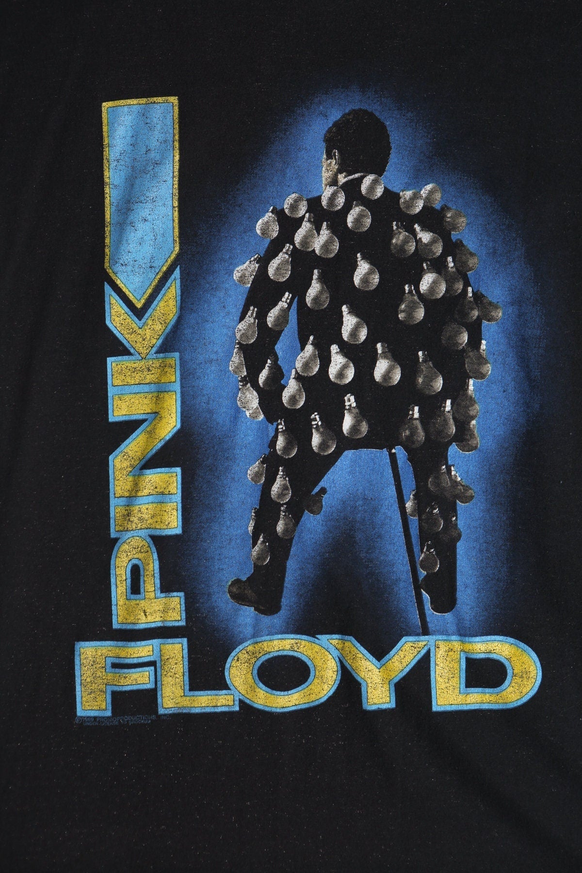 Xl pink floyd vintage shirt t-shirt 1989 tour black rock europe